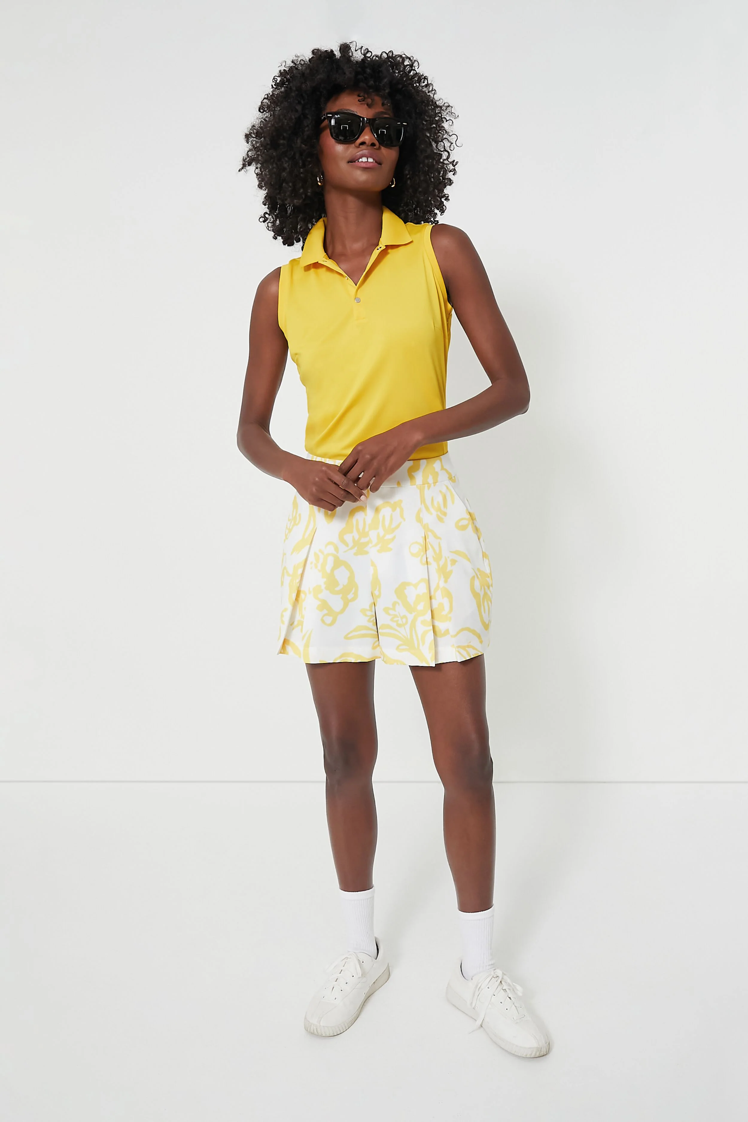 Poly Stretch Wide Leg Pleated Short - Image 2