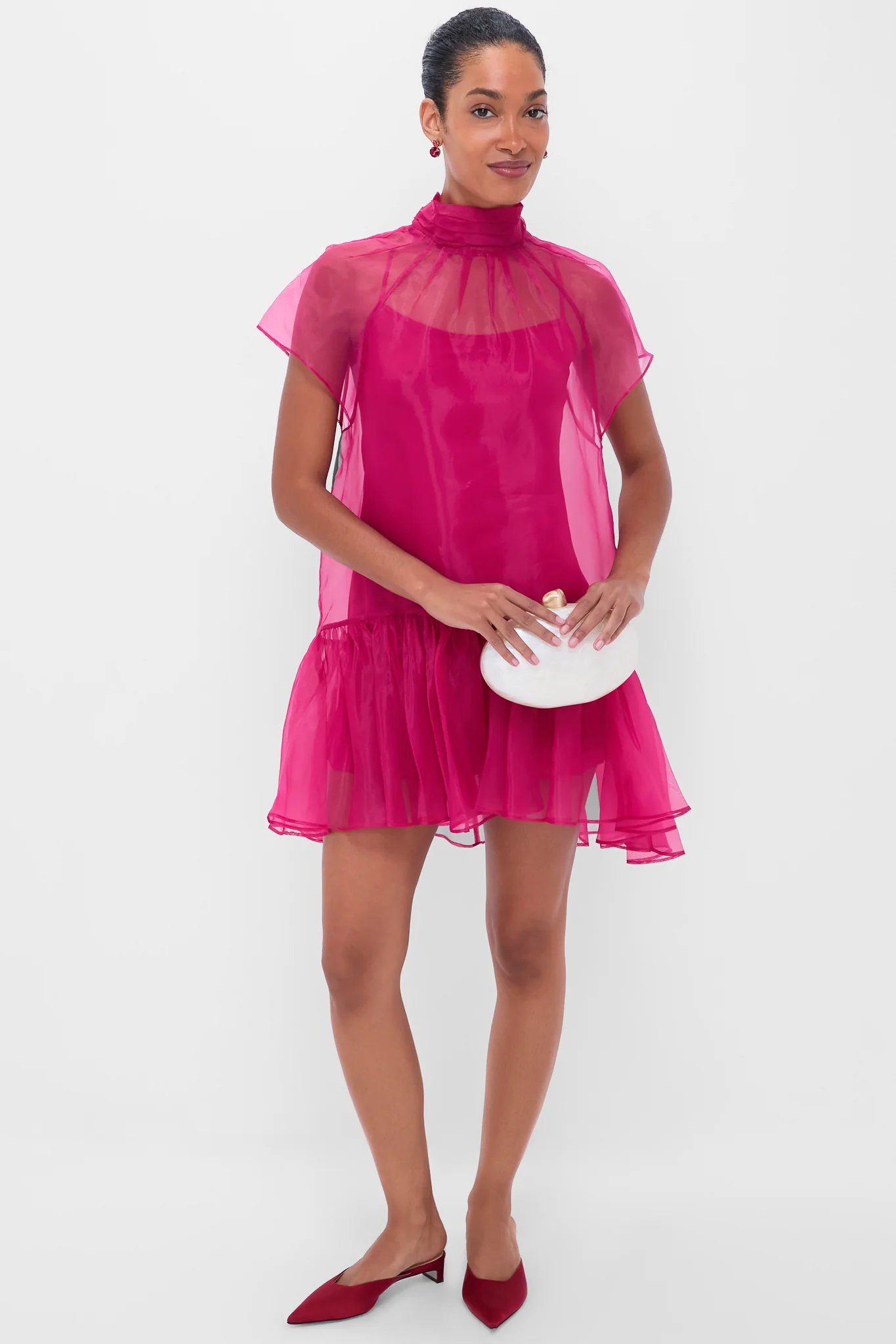 Pomegranate Beaux Tiered Mini Dress - Image 2