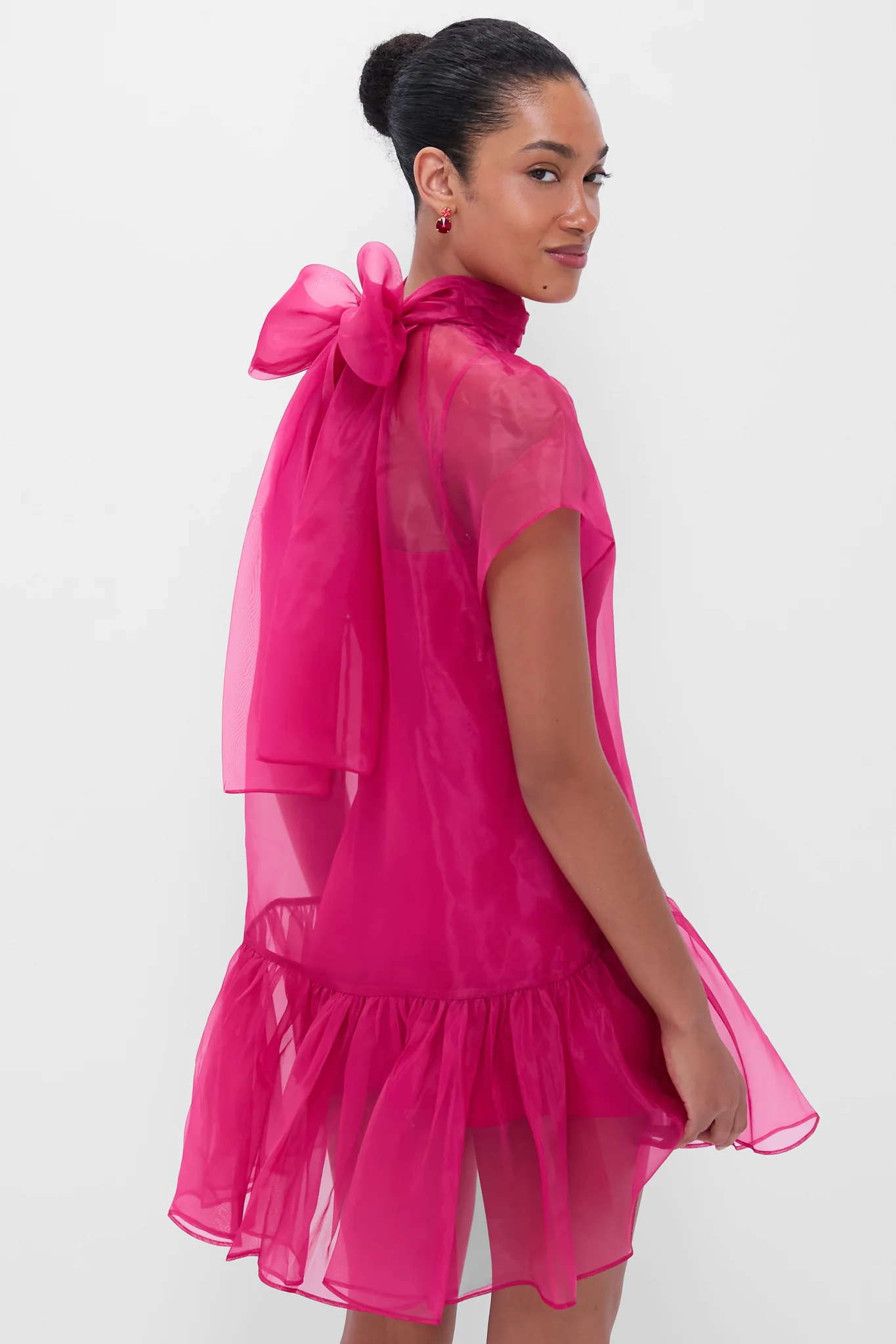 Pomegranate Beaux Tiered Mini Dress - Image 4