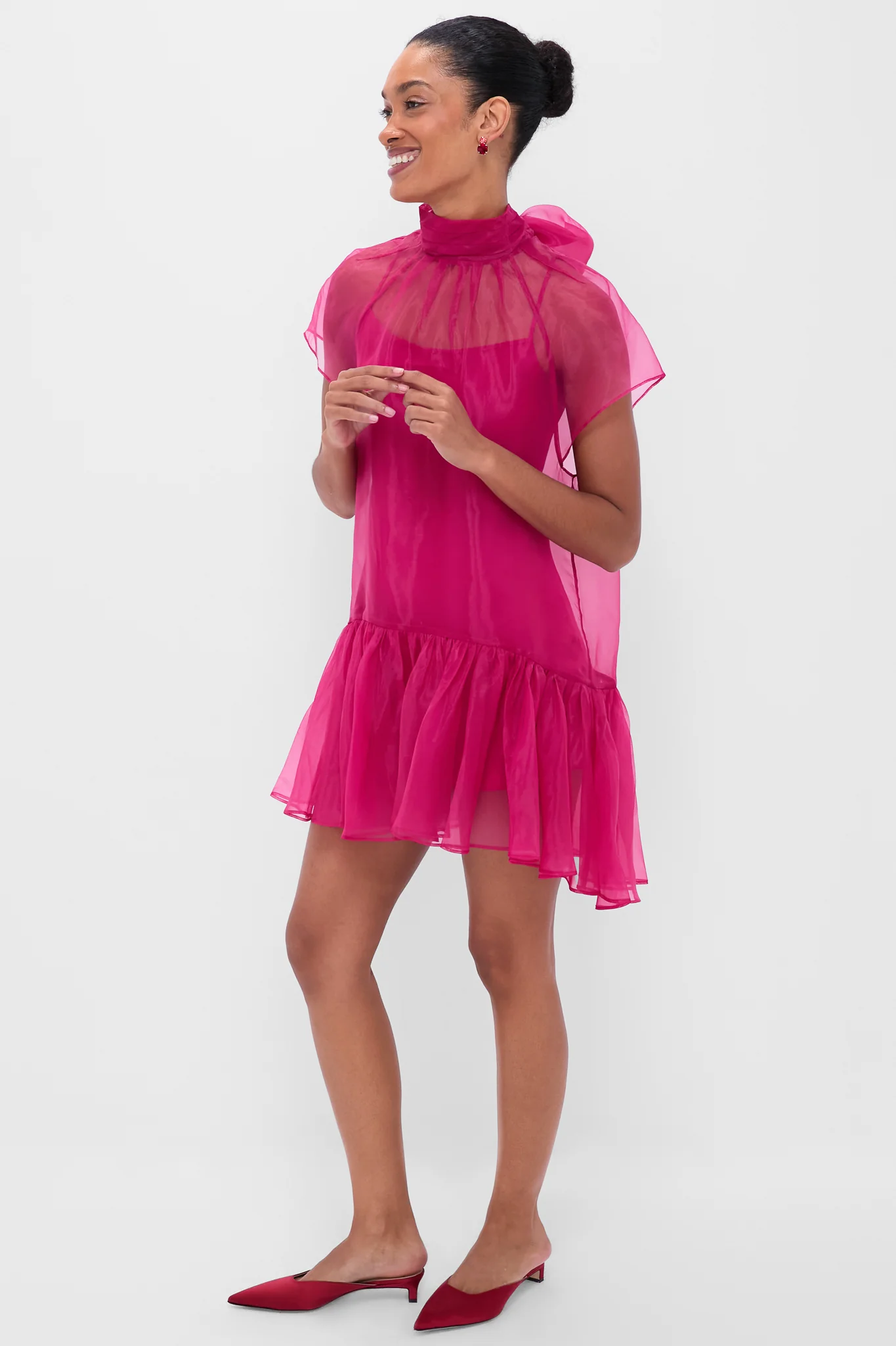 Pomegranate Beaux Tiered Mini Dress - Image 6
