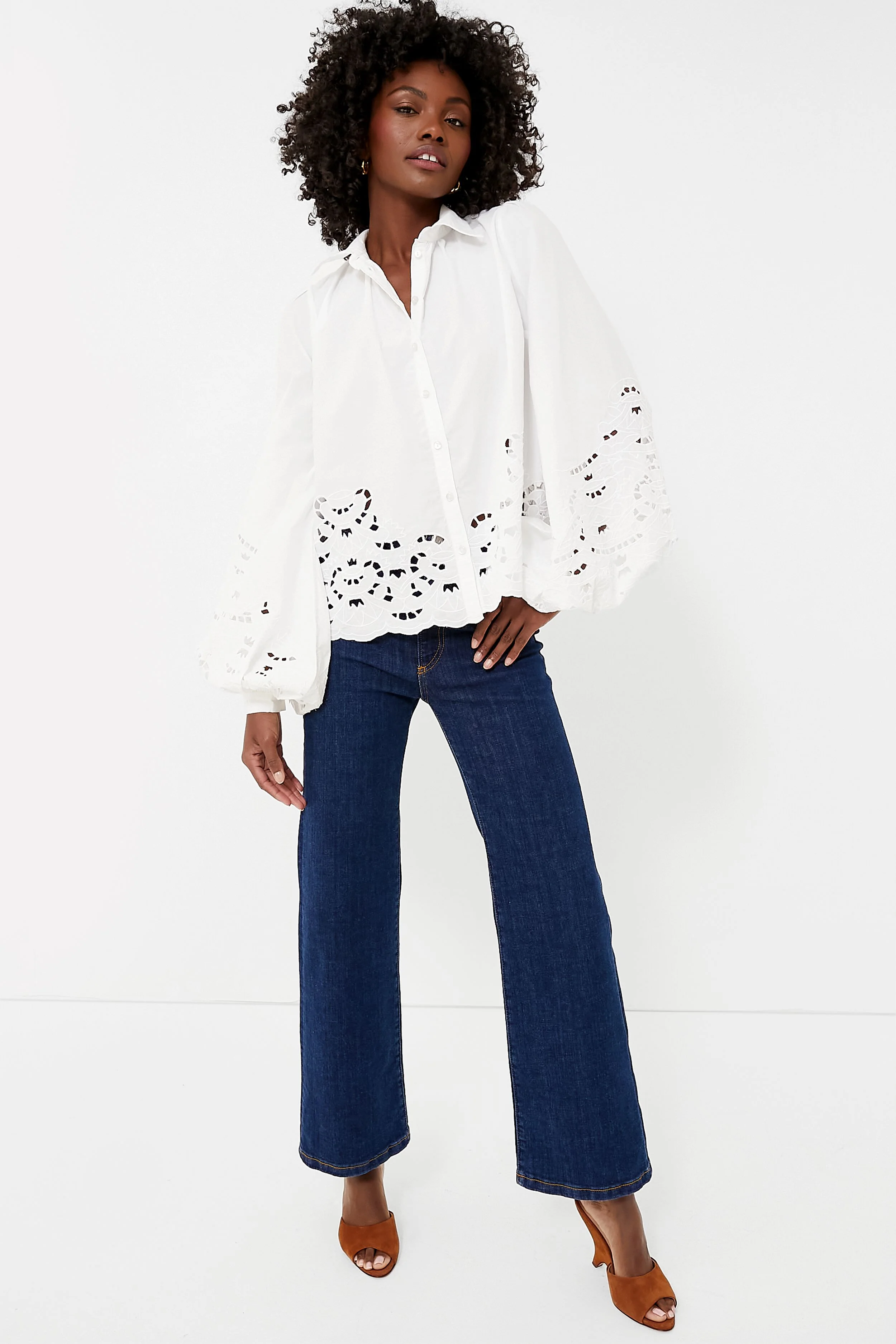Poplin Lace Blouse - Image 2