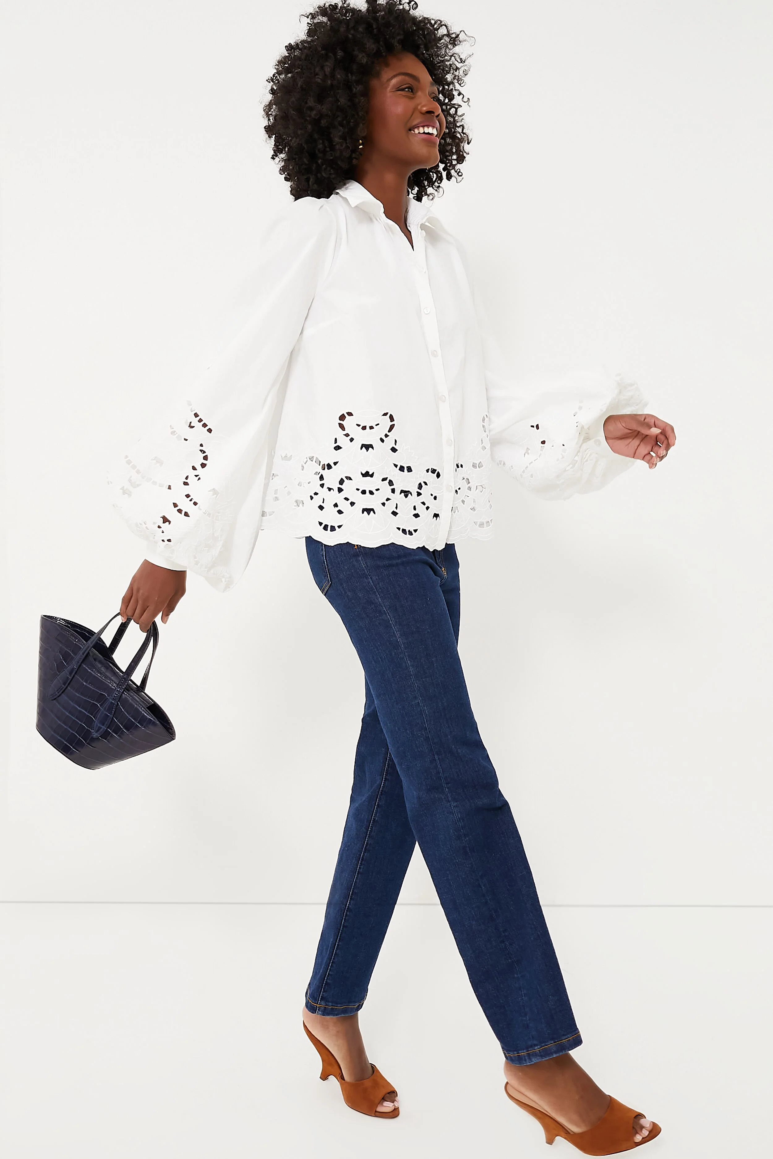 Poplin Lace Blouse - Image 3