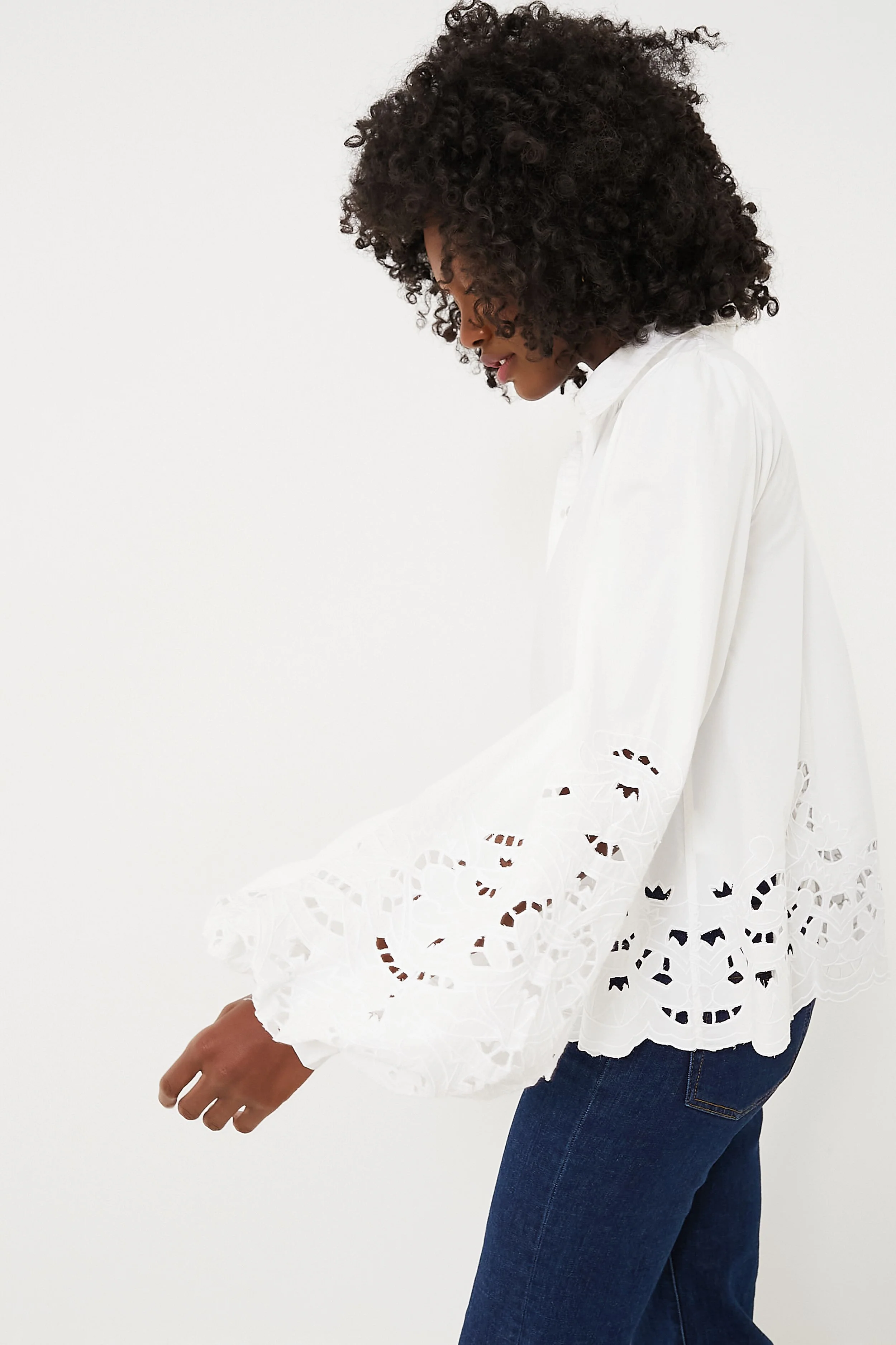 Poplin Lace Blouse - Image 4
