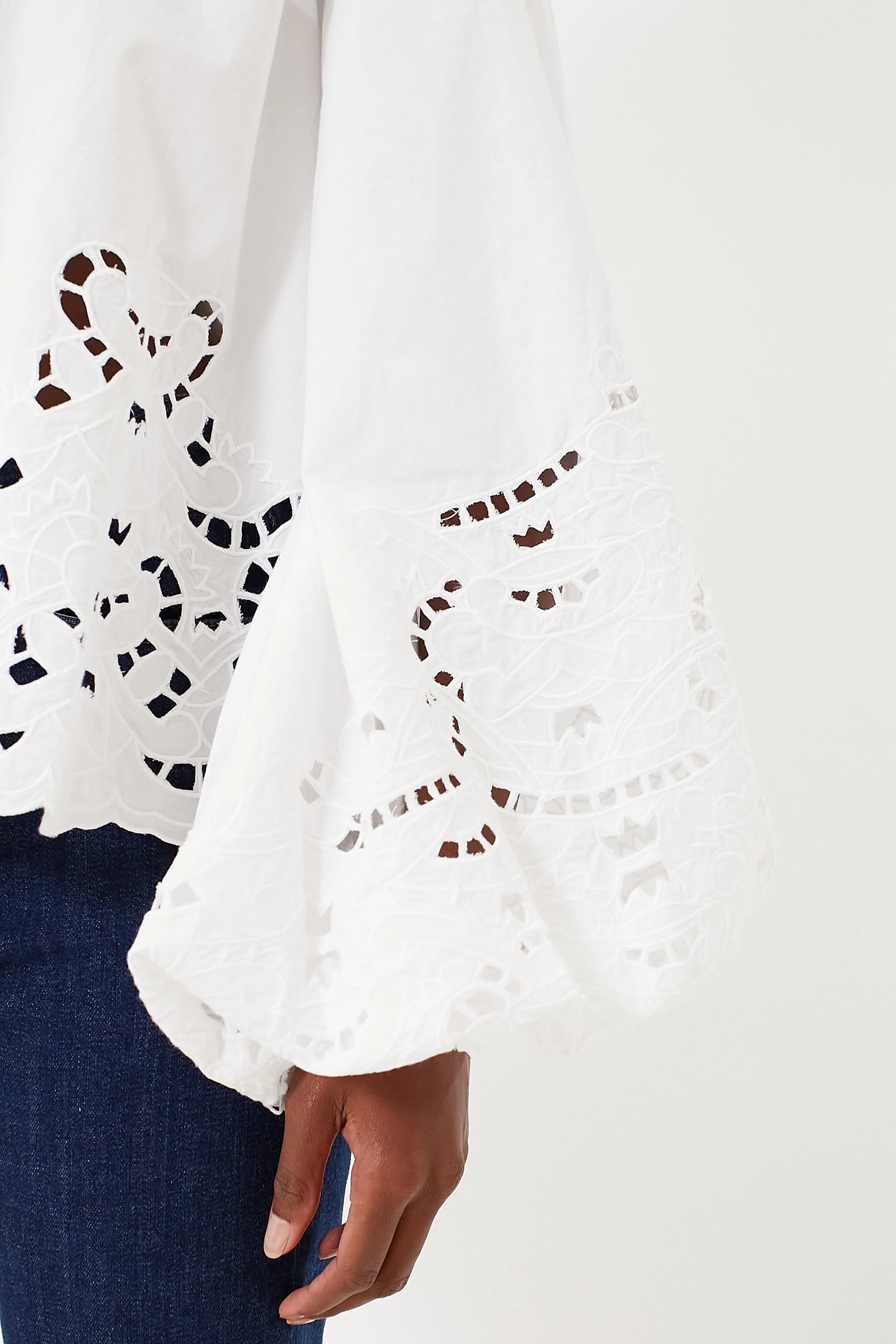 Poplin Lace Blouse - Image 6
