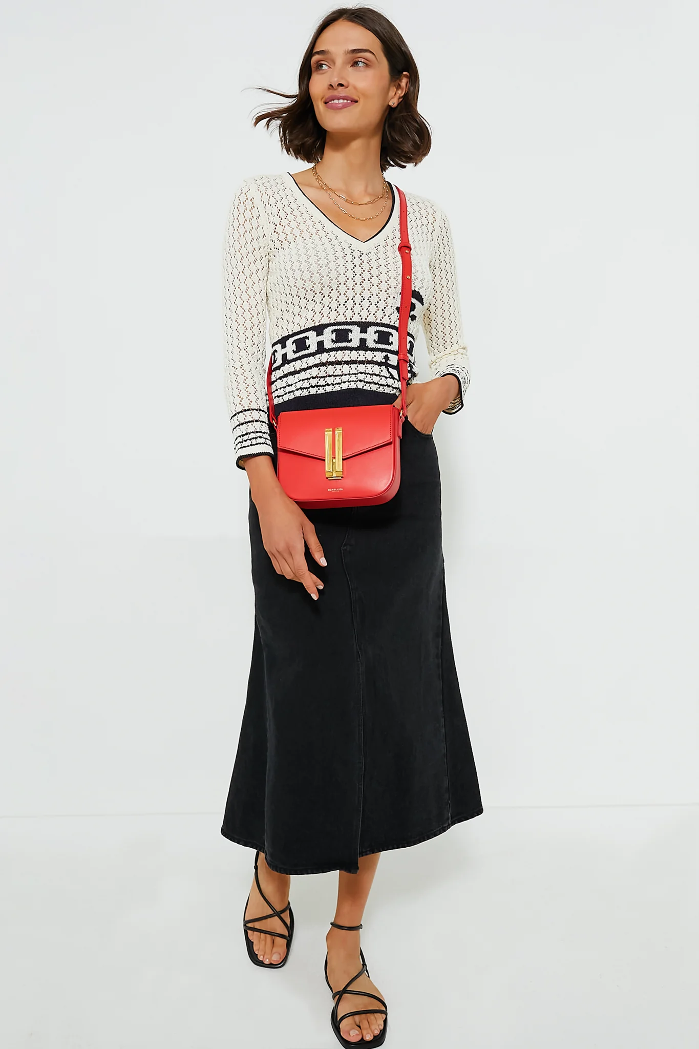 Poppy Red Smooth Small Vancouver Bag - Image 2