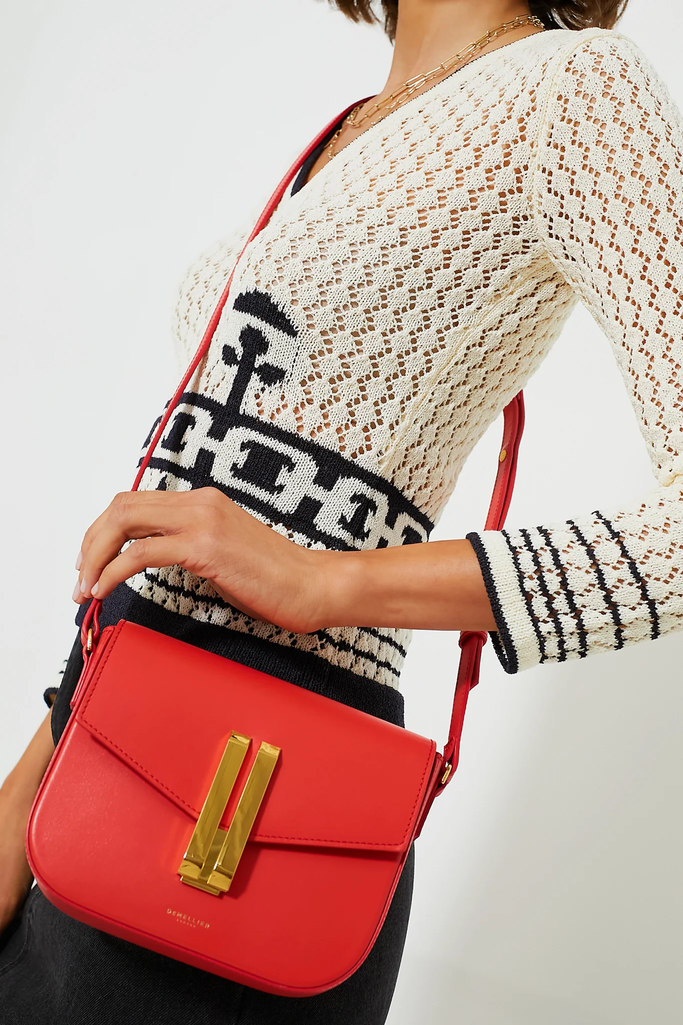 Poppy Red Smooth Small Vancouver Bag - Image 3