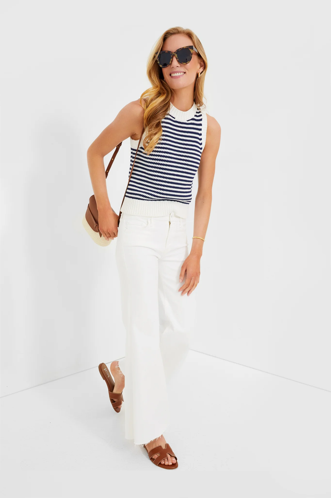 Powder Stripe Chunky Tank Sweater - Image 2