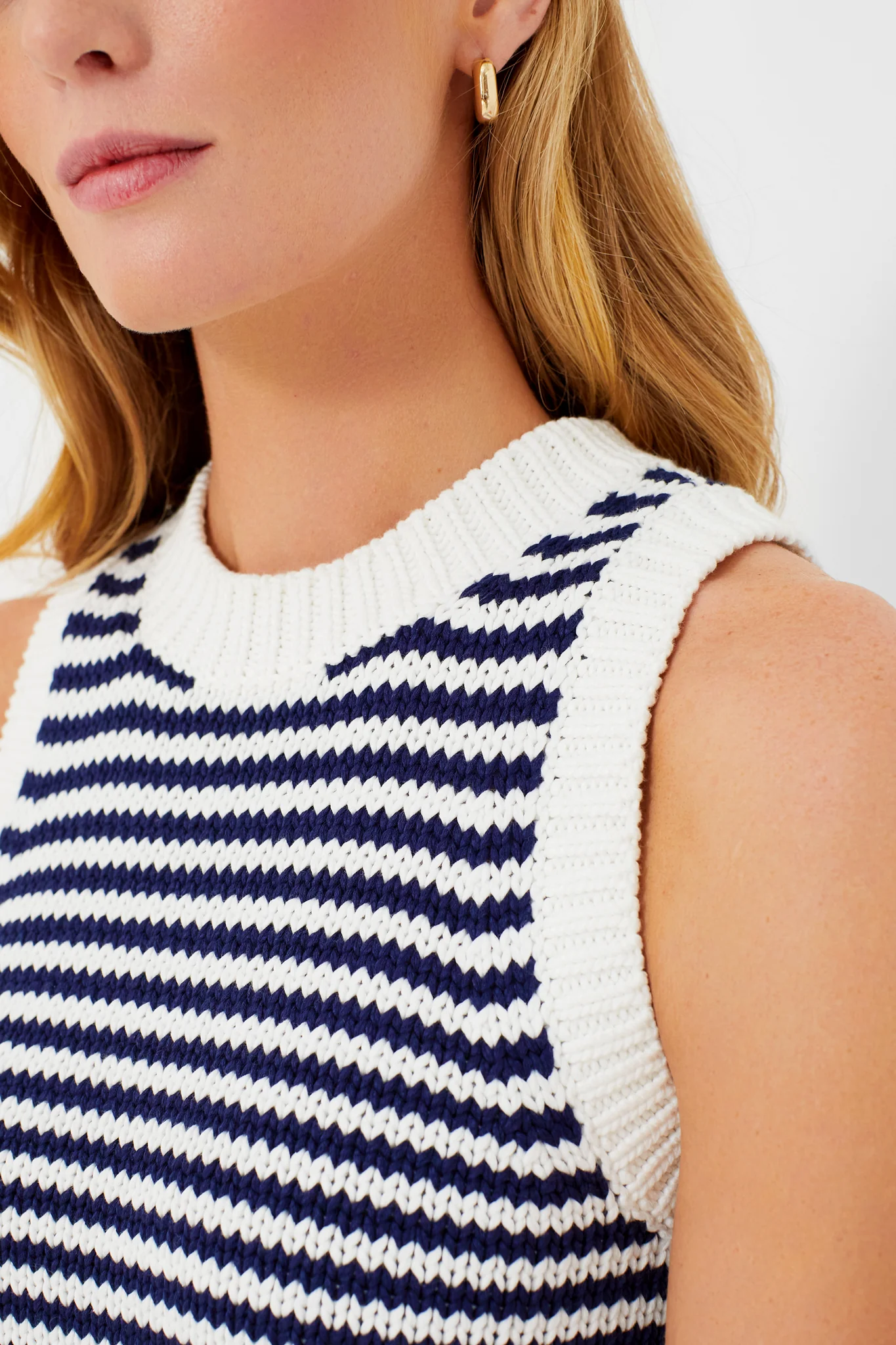 Powder Stripe Chunky Tank Sweater - Image 5
