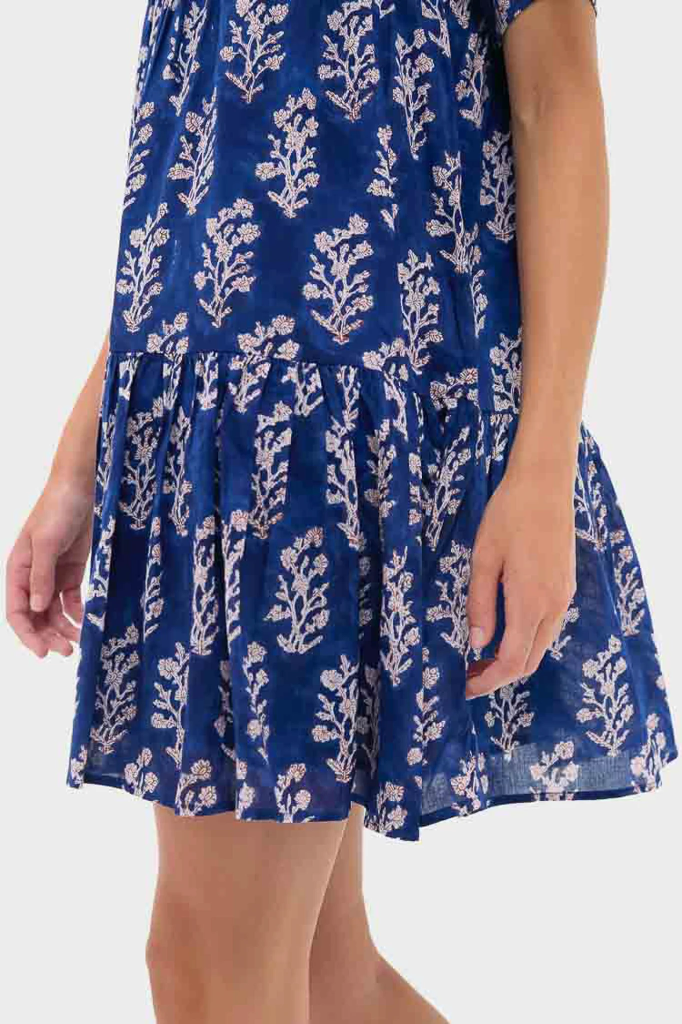 Pressed Flowers Blue Organic Isla Dress - Image 5