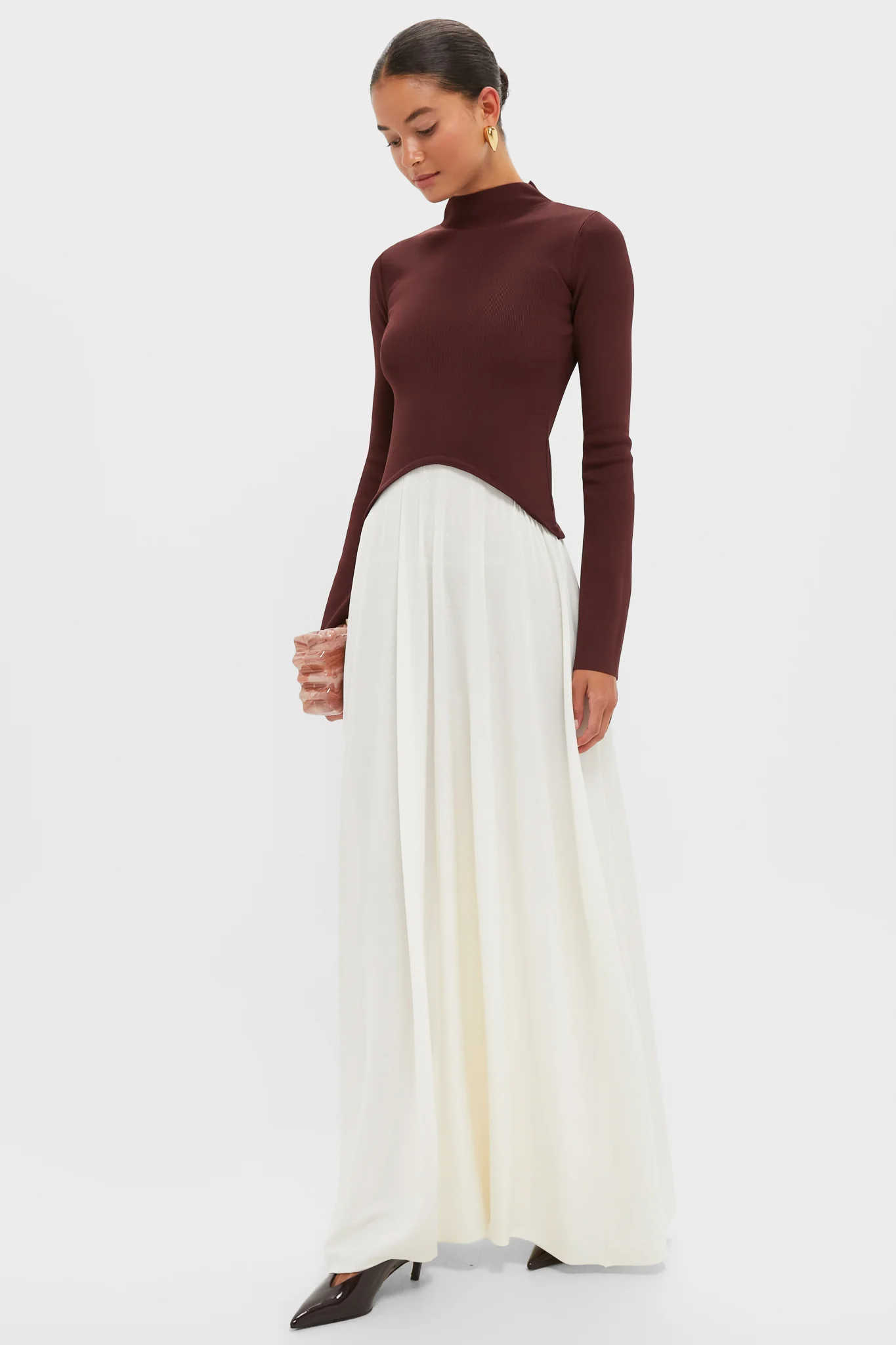 Raisin Brown Soglio Long Sleeve Maxi Dress - Image 2