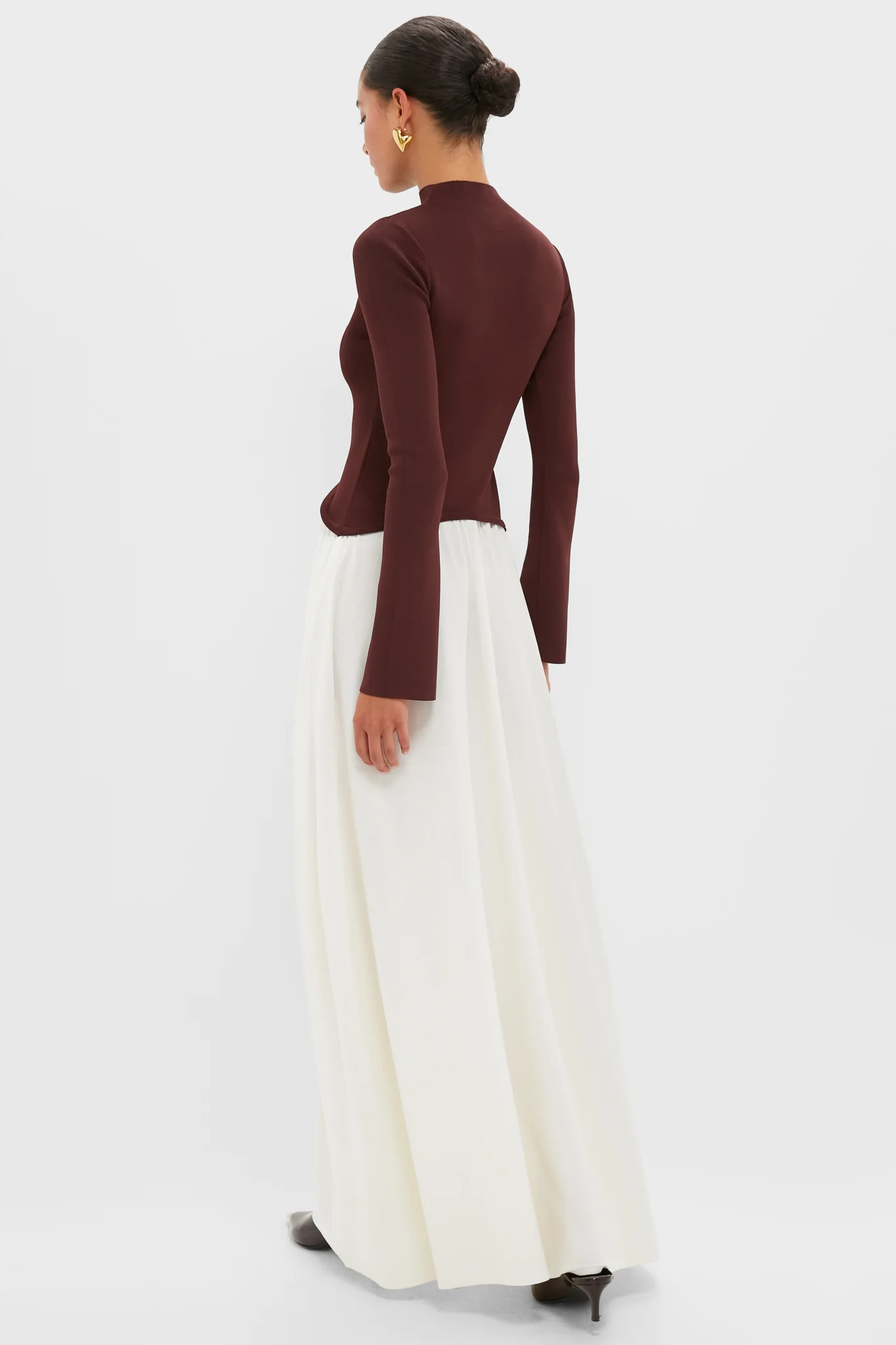 Raisin Brown Soglio Long Sleeve Maxi Dress - Image 4