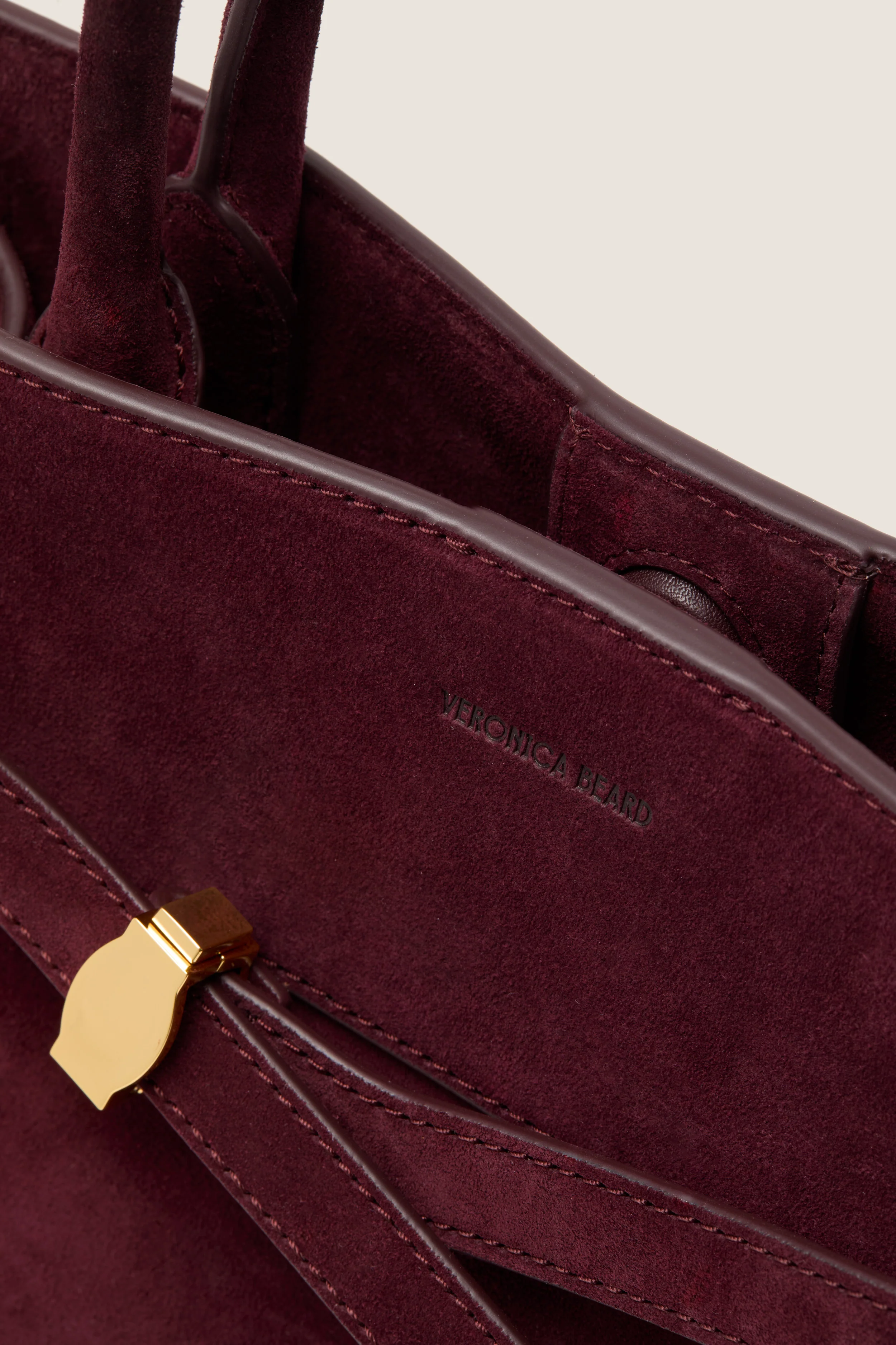 Raisin Suede Veronica Beard Dash Bag - Image 6