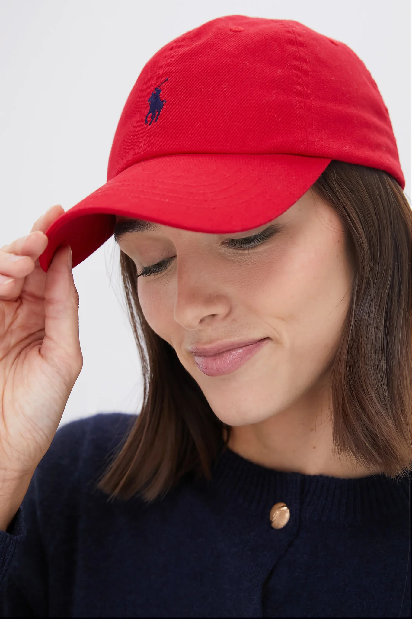 Red and Newport Navy Polo Sports Cap - Image 2