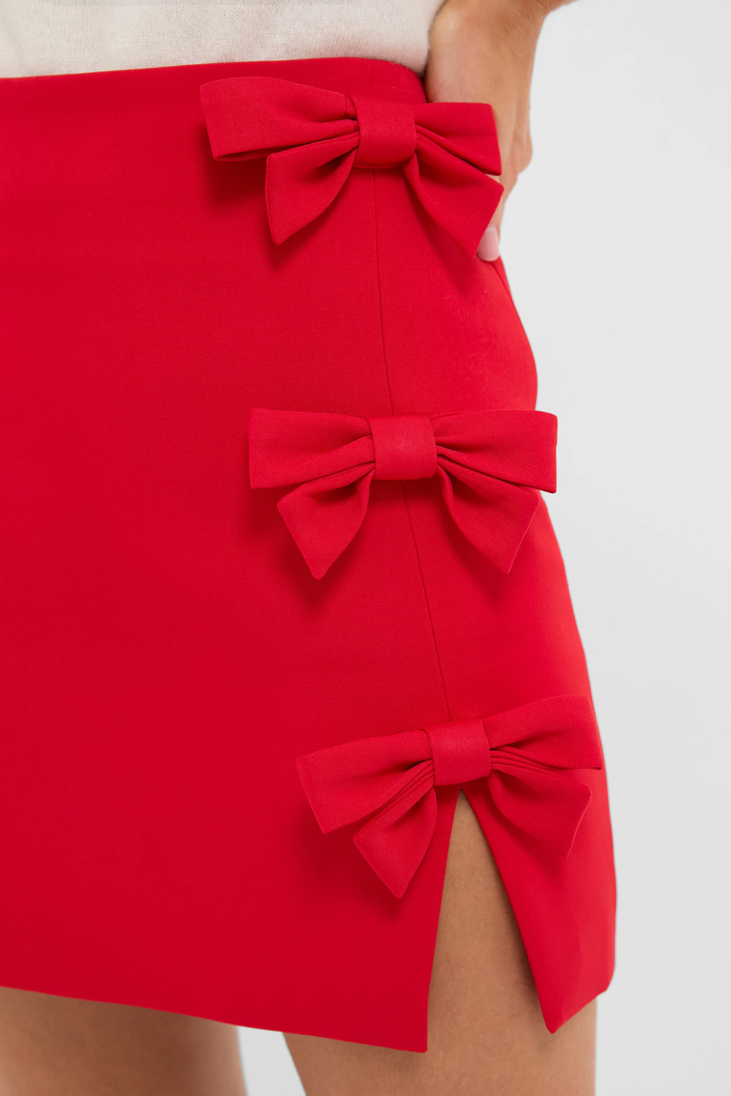 Red Bows Rochelle Mini Skirt - Image 3