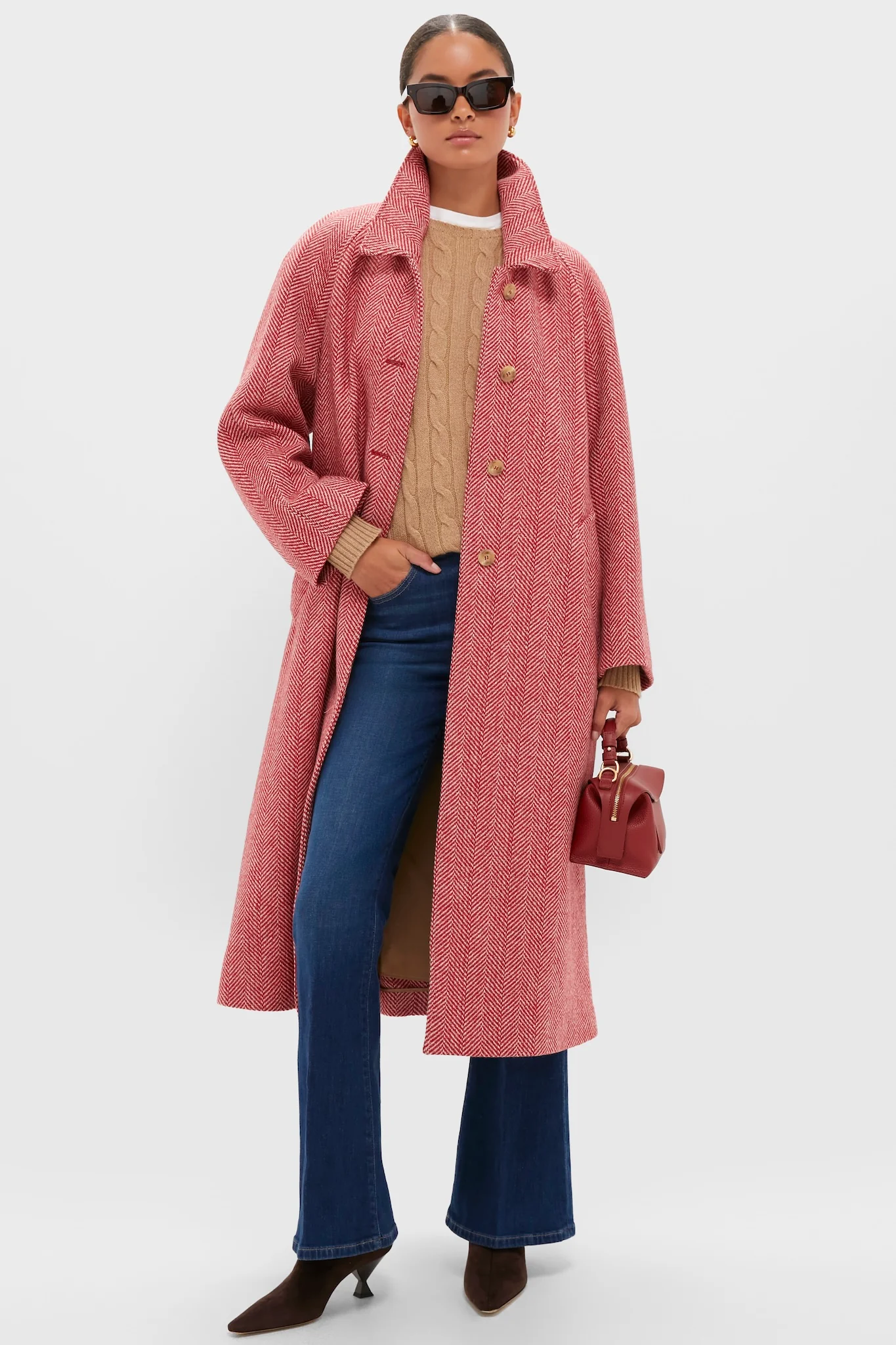 Red Chevron Ugola Coat - Image 2