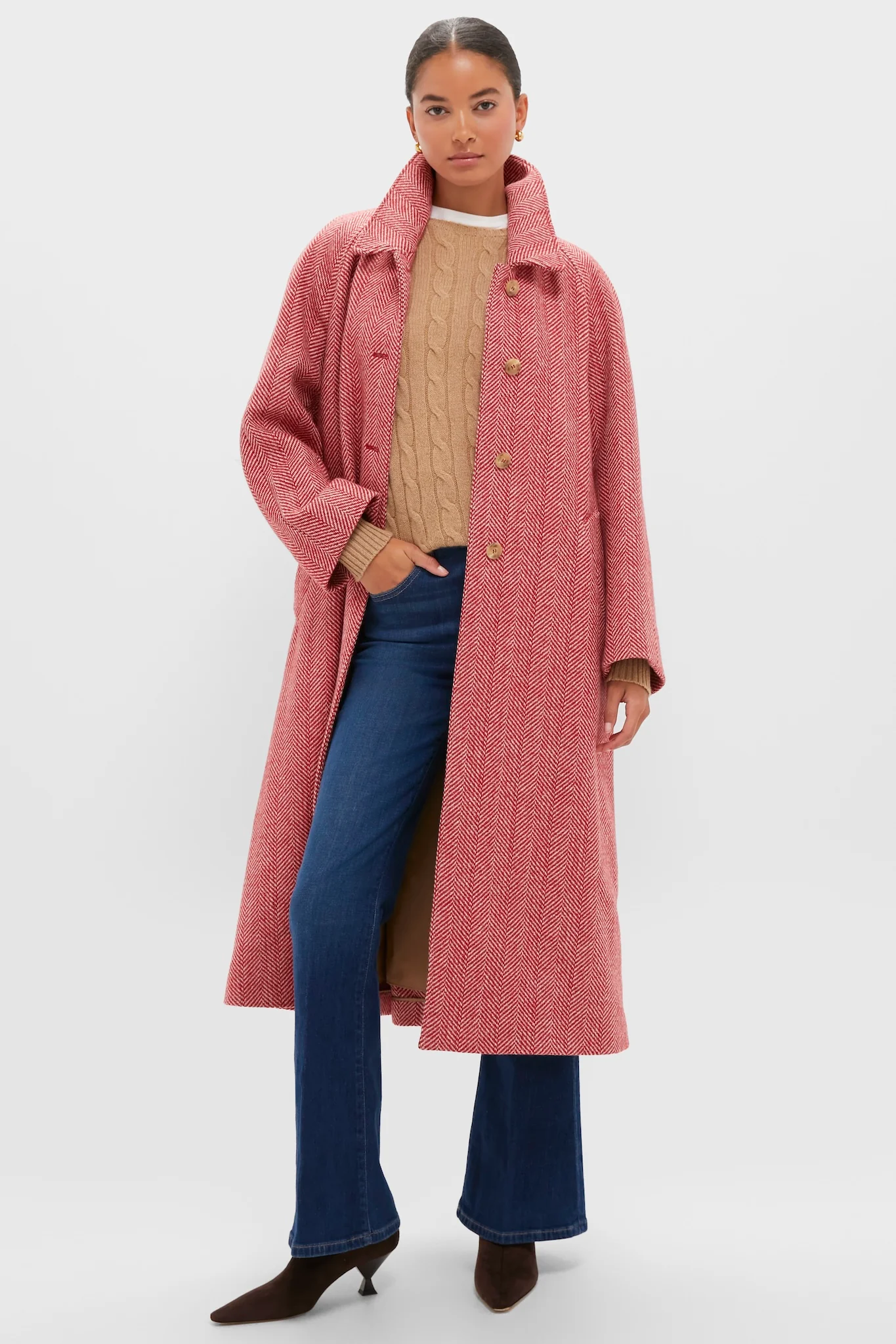Red Chevron Ugola Coat - Image 5