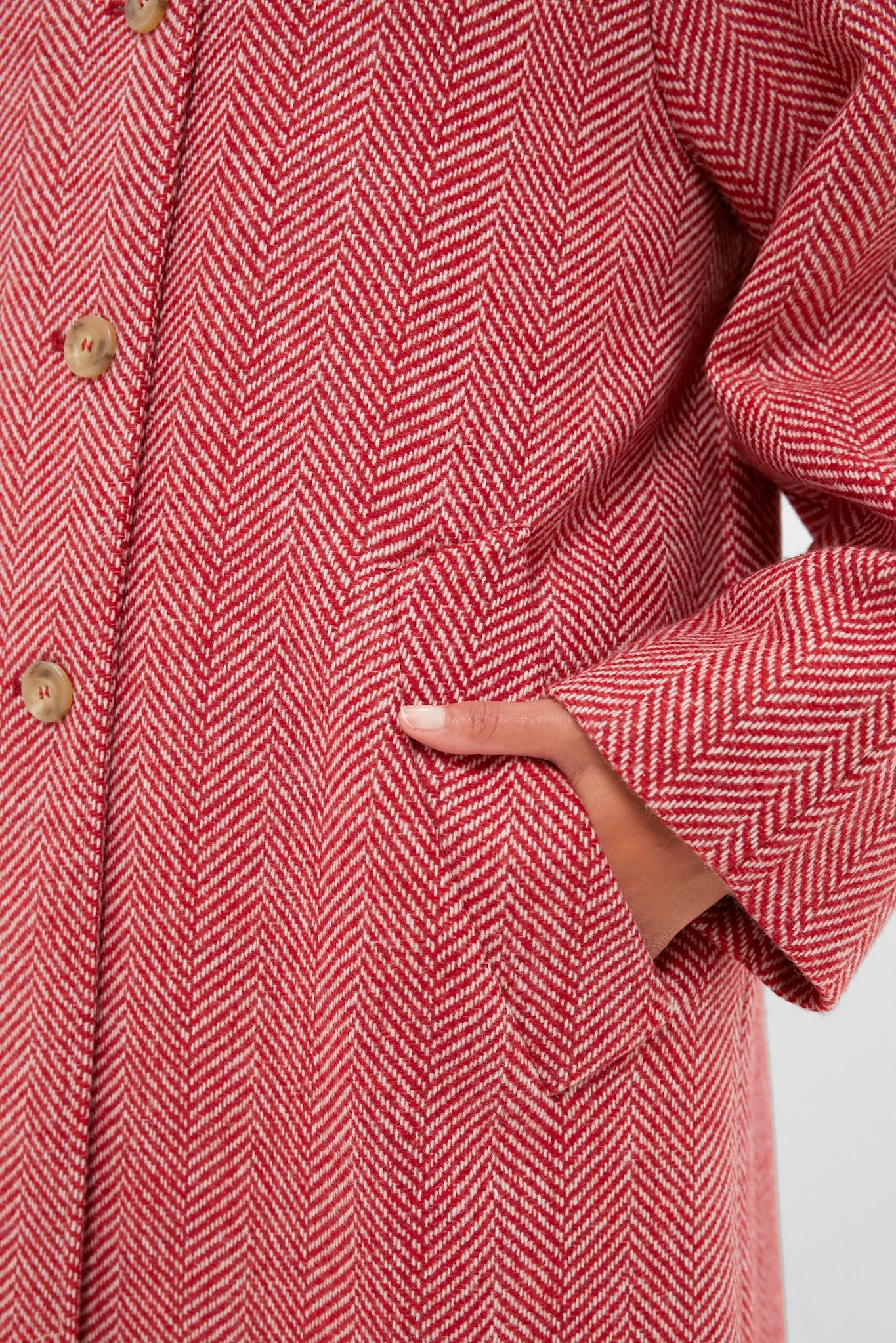 Red Chevron Ugola Coat - Image 6