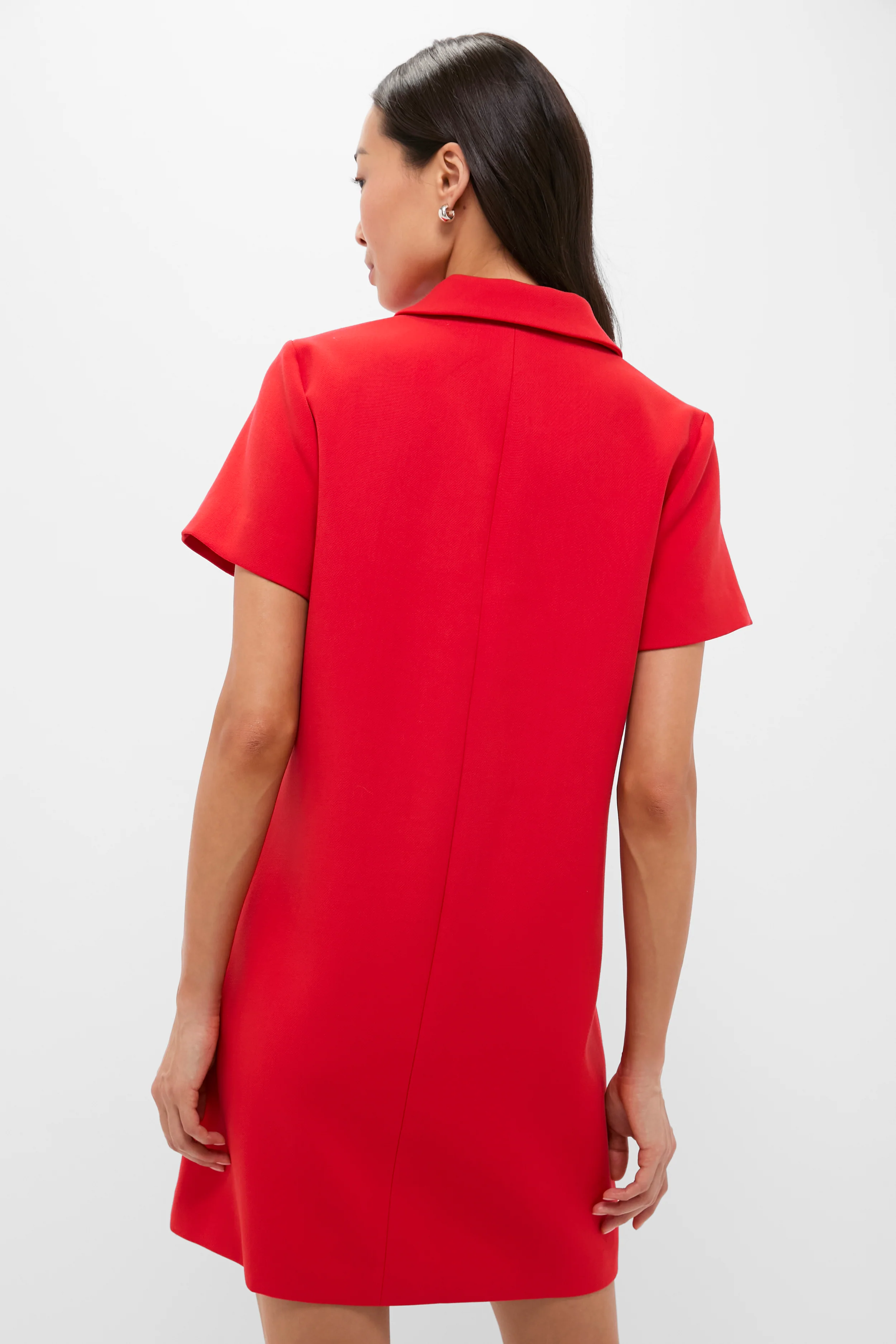 Red Crepe Helen Dress - Image 5