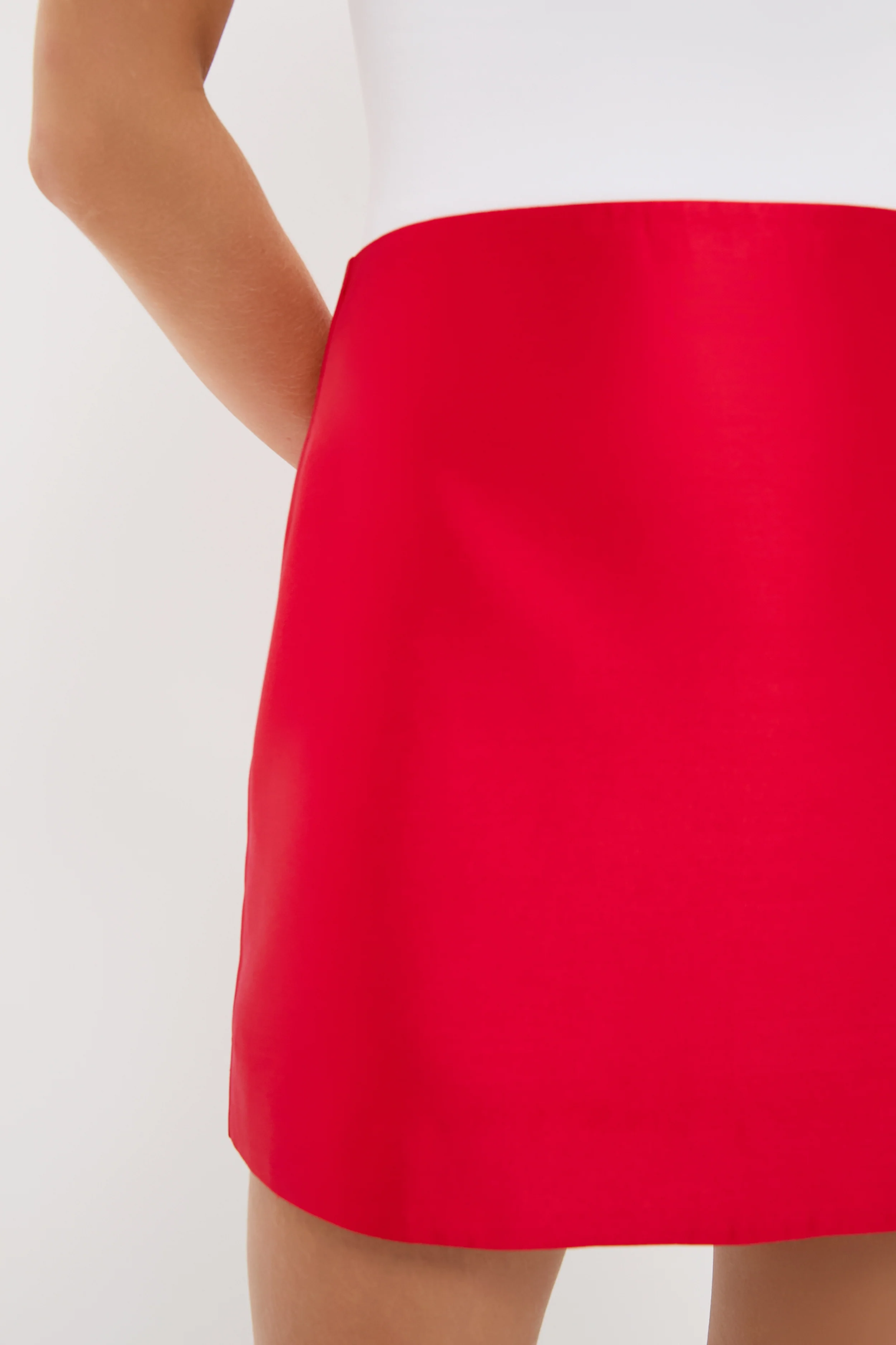 Red Dupioni Opal Skirt - Image 5