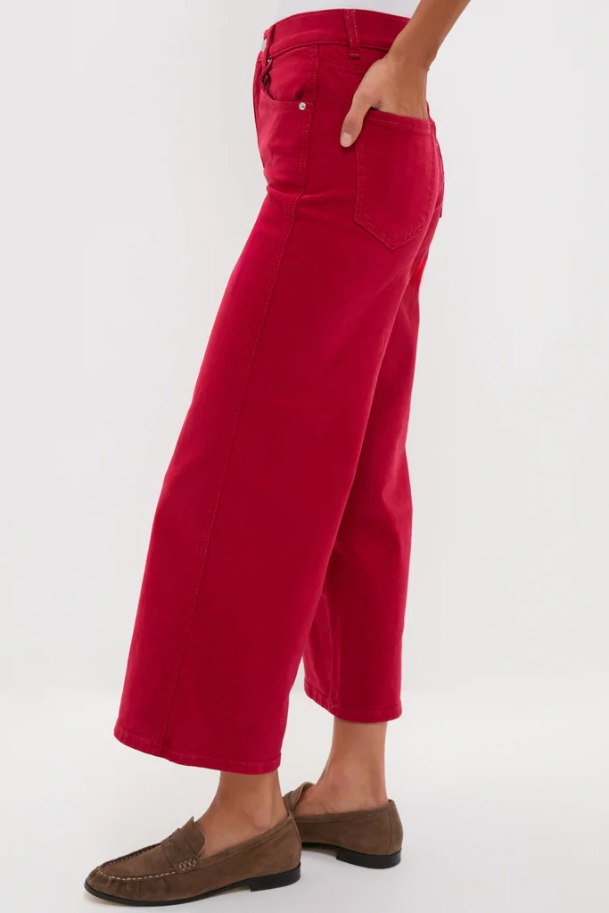 Red Juliette High Rise Wideleg Ankle - Image 3