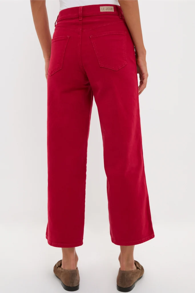Red Juliette High Rise Wideleg Ankle - Image 4