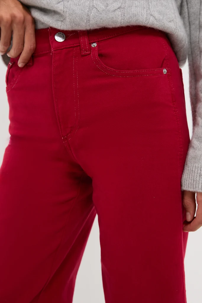 Red Juliette High Rise Wideleg Ankle - Image 5