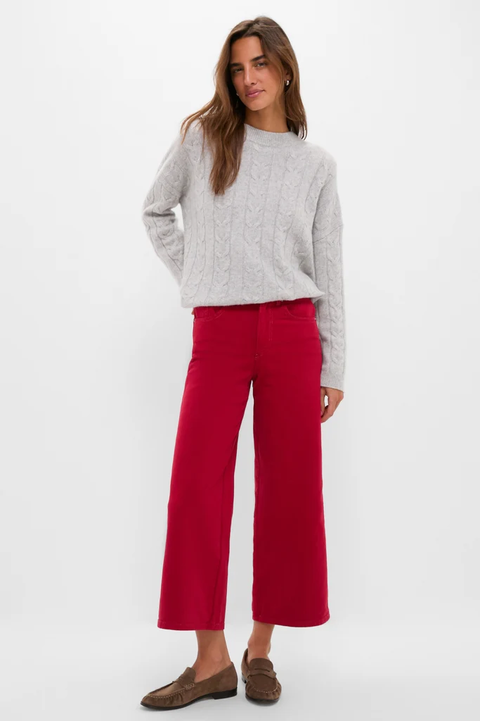 Red Juliette High Rise Wideleg Ankle - Image 6