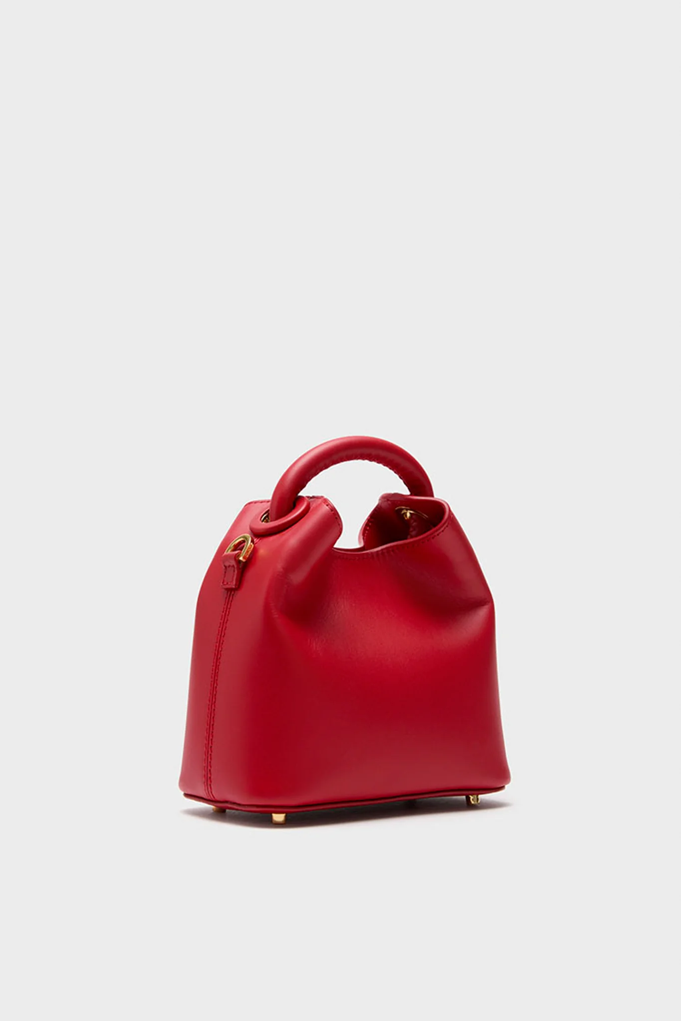 Red Leather Madeleine Bag - Image 6