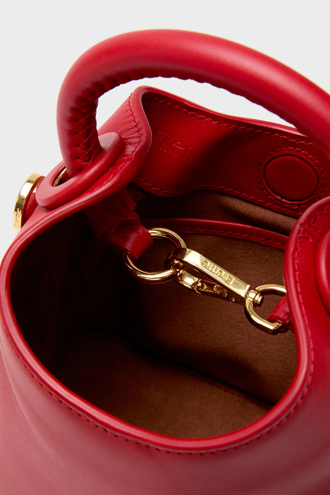 Red Leather Madeleine Bag - Image 7