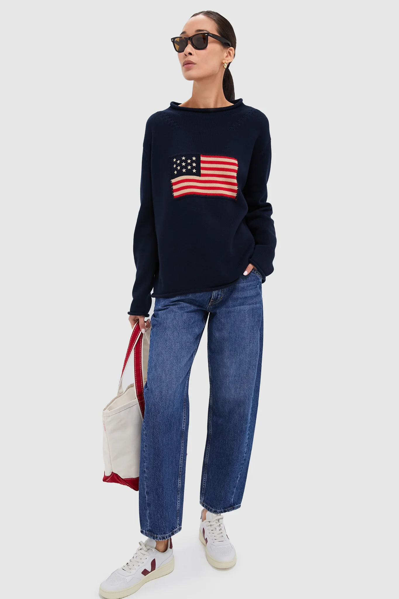 Red Medium Canvas Tote - Image 2