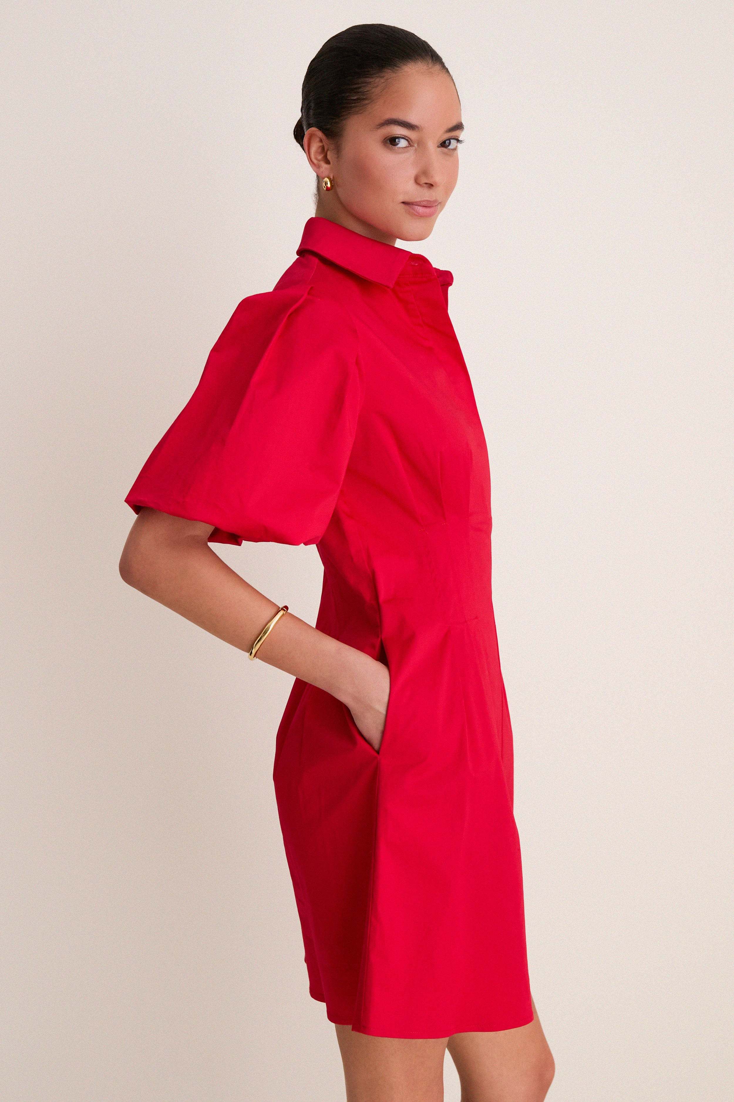 Red Mini Delaney Dress - Image 3