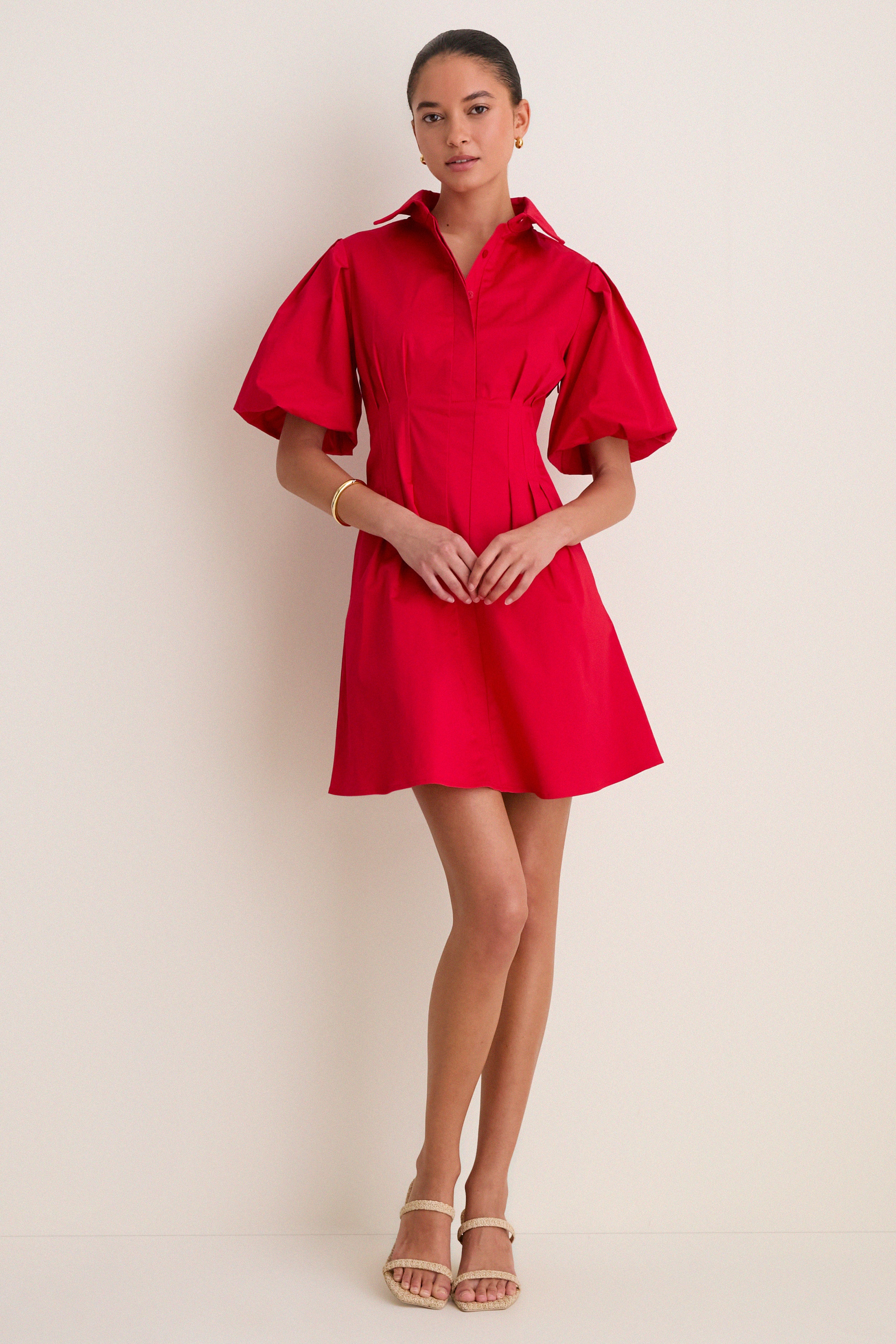 Red Mini Delaney Dress - Image 6