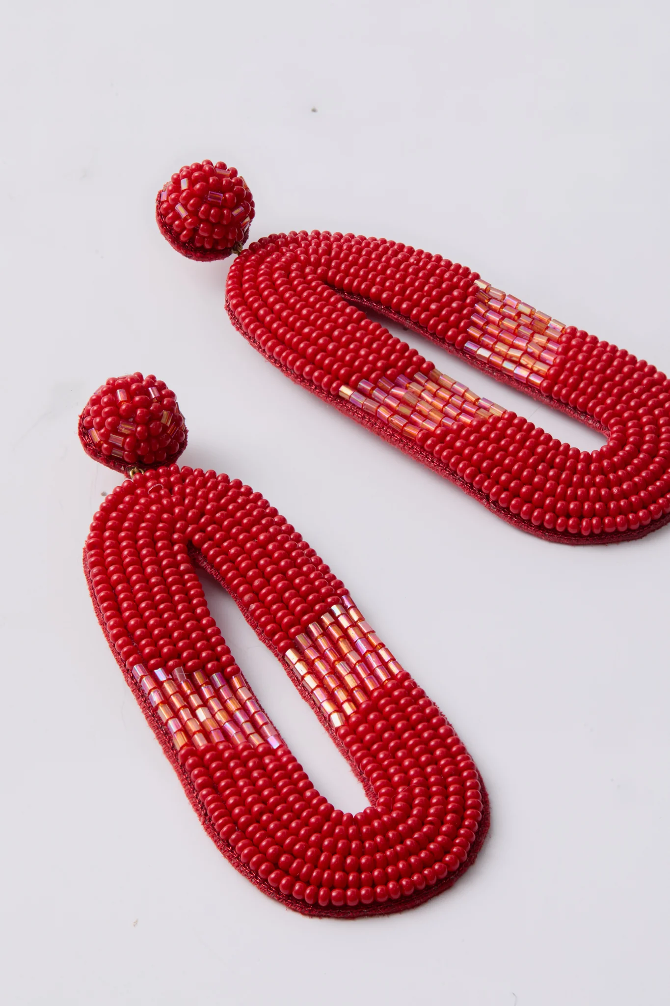 Red Olga Earrings - Image 4