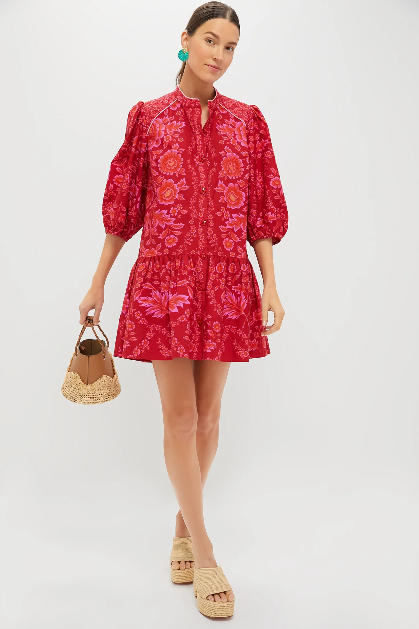 Red Olivia Mini Dress - Image 2