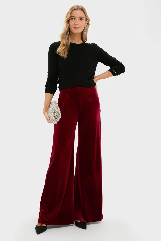 Red Ribbon Velvet Deja Pant - Image 2