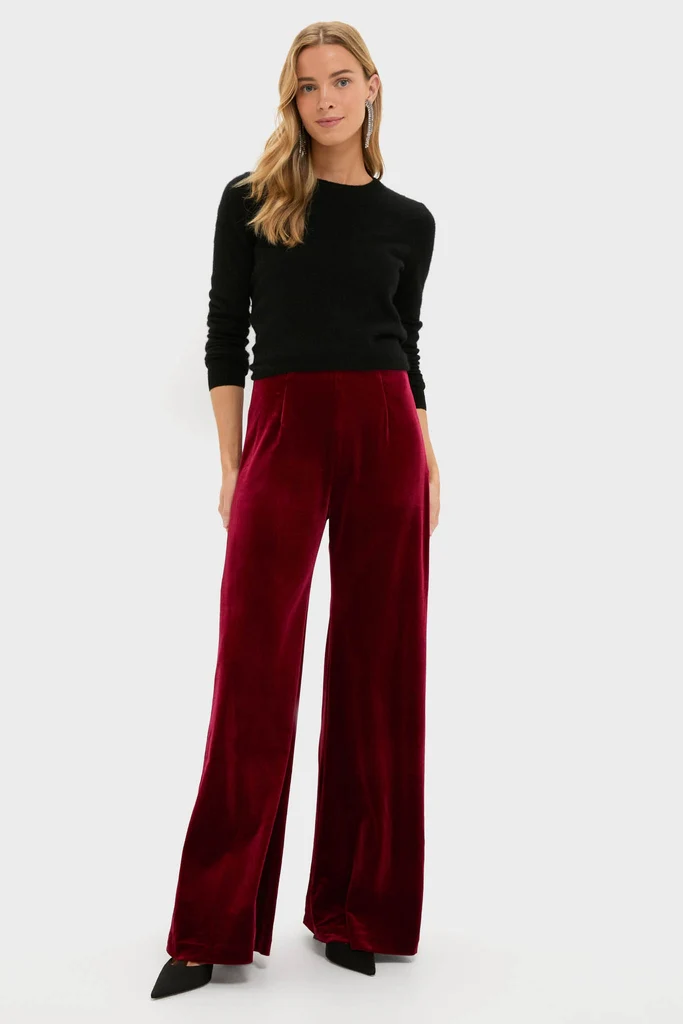 Red Ribbon Velvet Deja Pant - Image 6