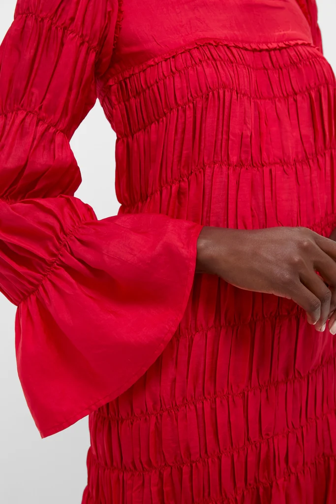 Red Scarlet Sybil Silk Dress - Image 5