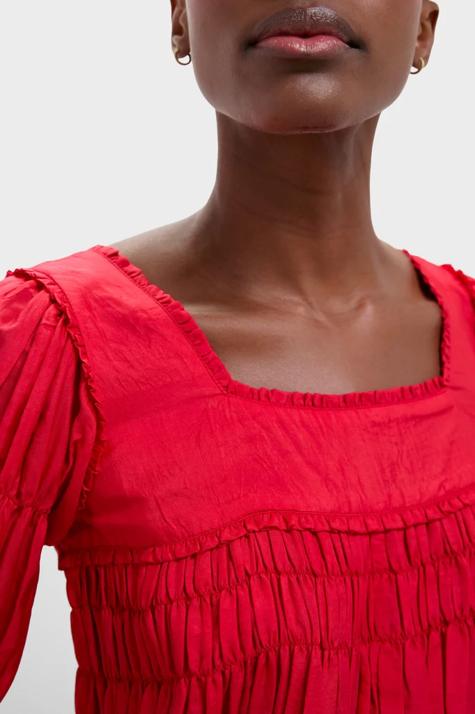 Red Scarlet Sybil Silk Dress - Image 6