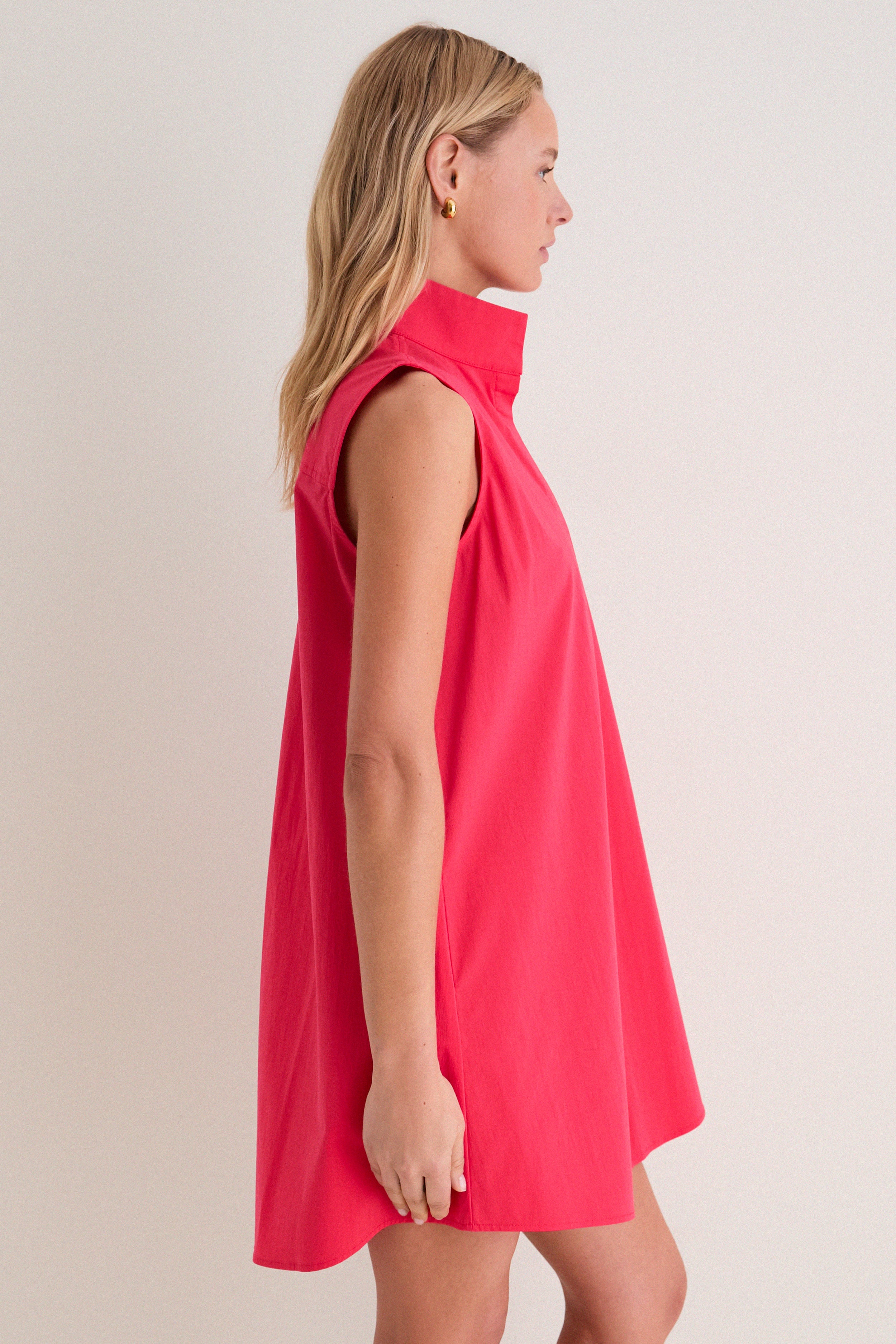 Red Sleeveless Charlie Dress - Image 3