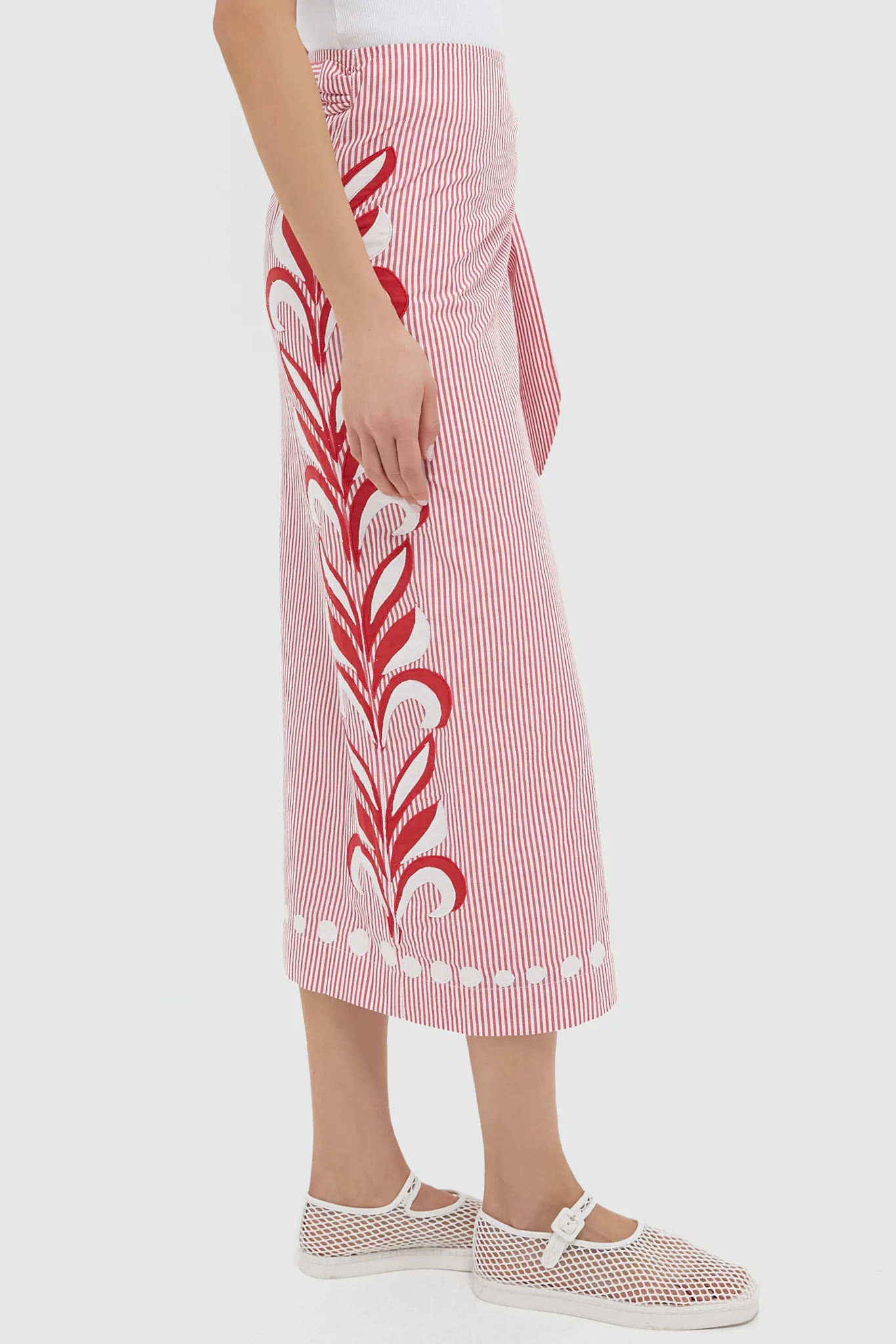 Red Stripe Loren Skirt - Image 3