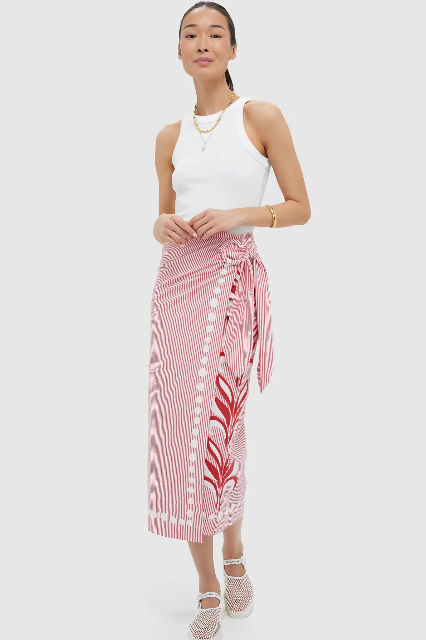Red Stripe Loren Skirt - Image 6