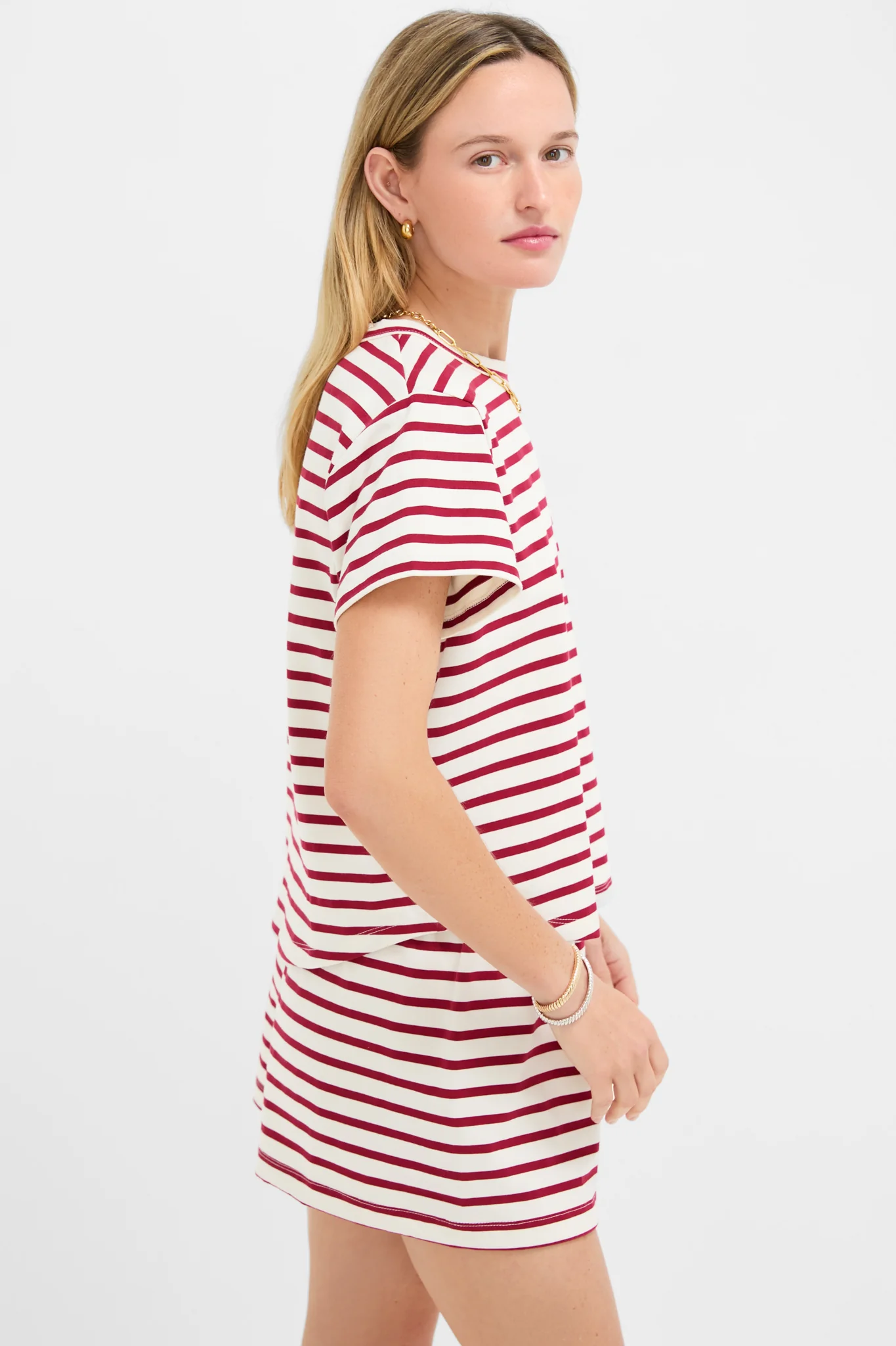 Red Stripe Parker Classic Tee - Image 3