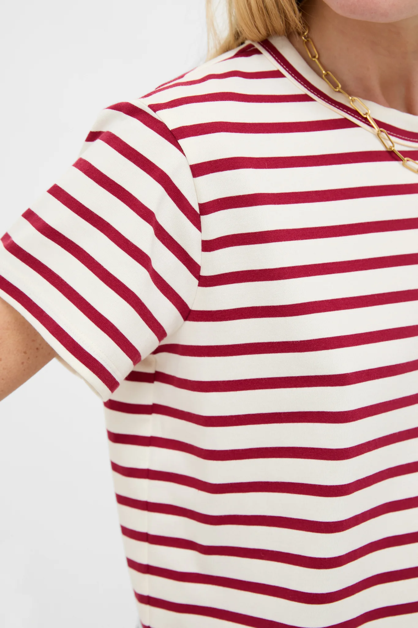 Red Stripe Parker Classic Tee - Image 5