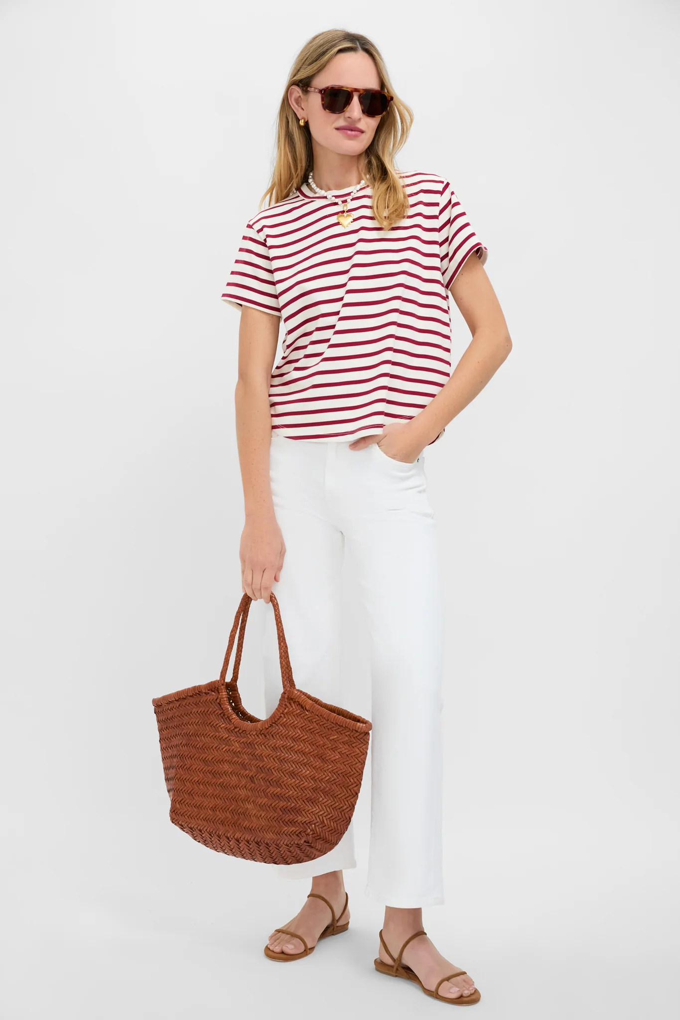 Red Stripe Parker Classic Tee - Image 6