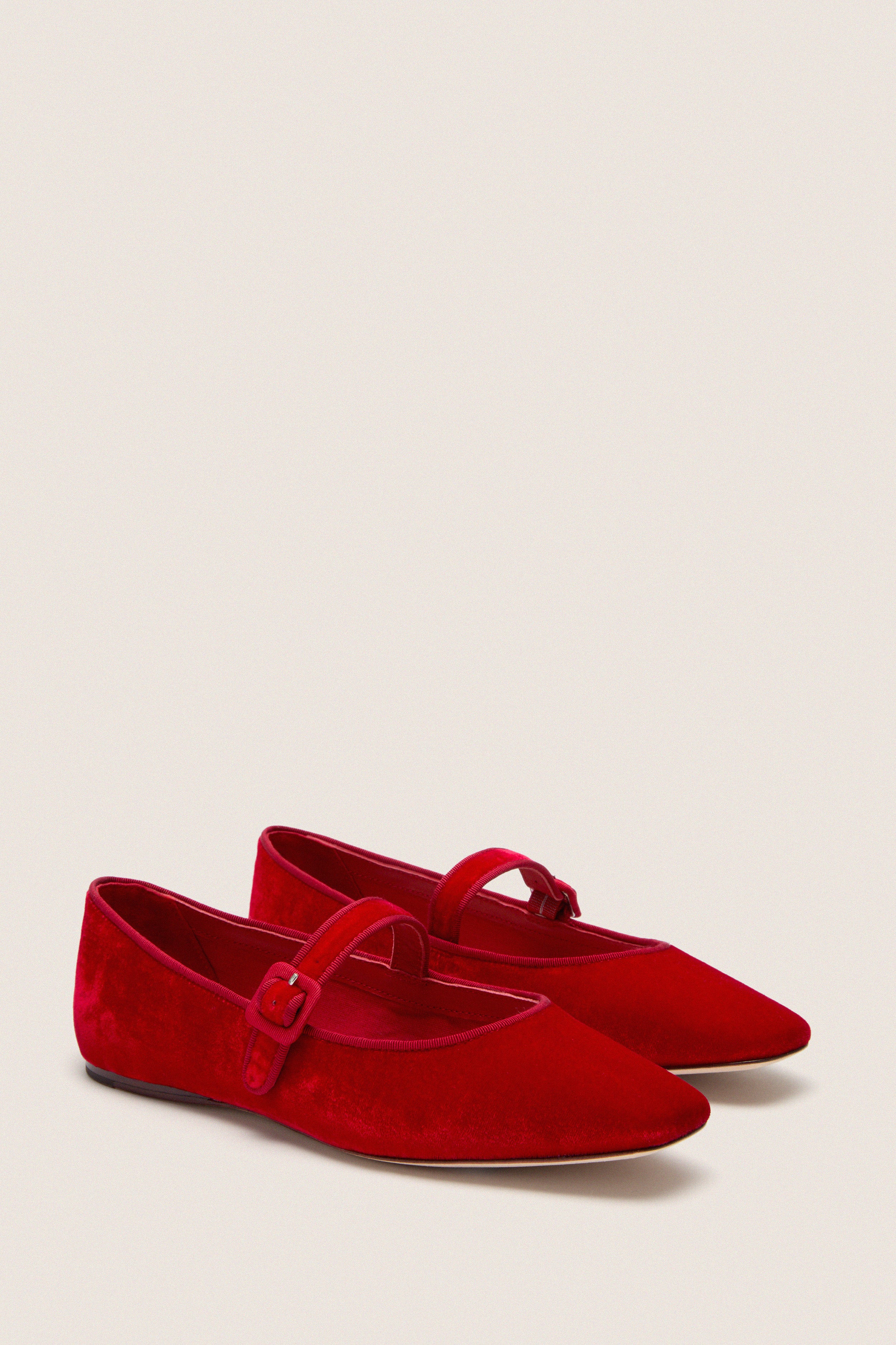 Red Velvet Ginger Mary Jane Flats - Image 3