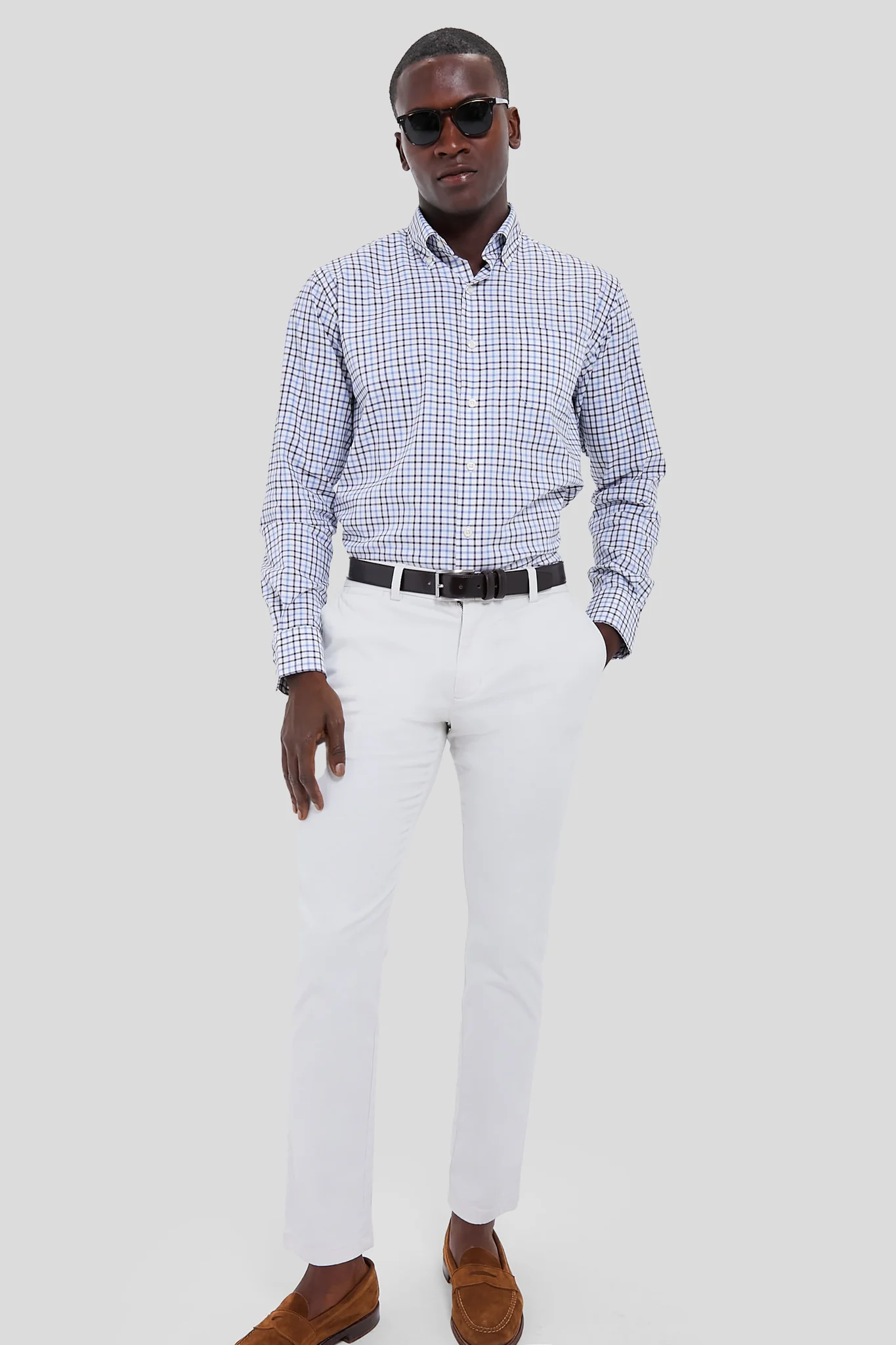 Regatta Blue Calgary Crown Cotton-Stretch Sport Shirt - Image 2