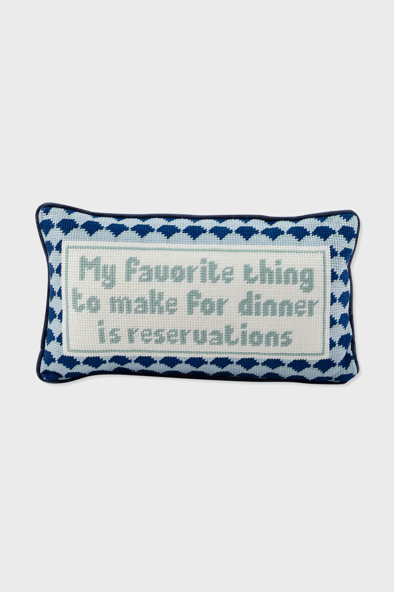 Reservations Needlepoint Pillow