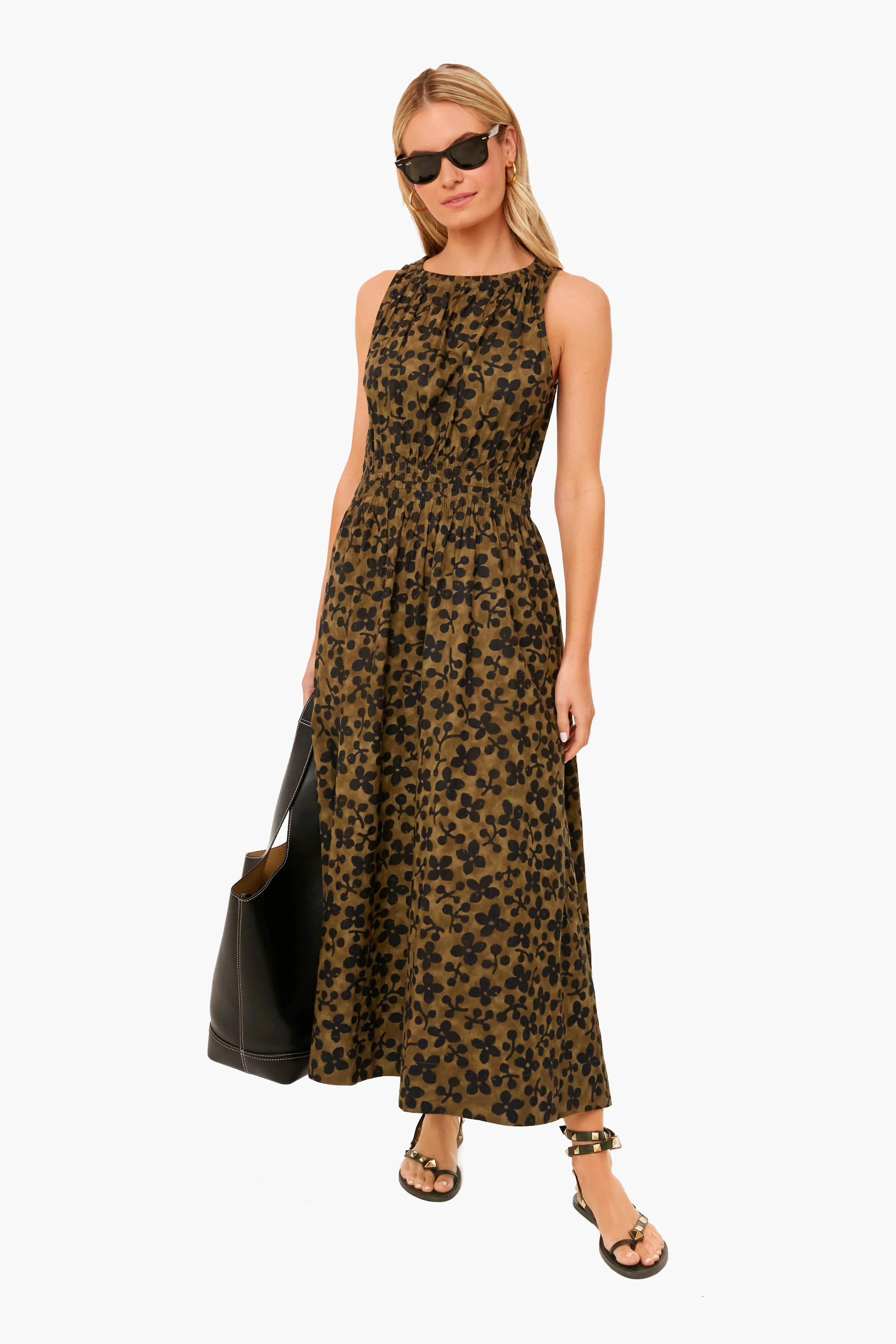 Resist Floral Olive Bali Tank Dress - Image 2