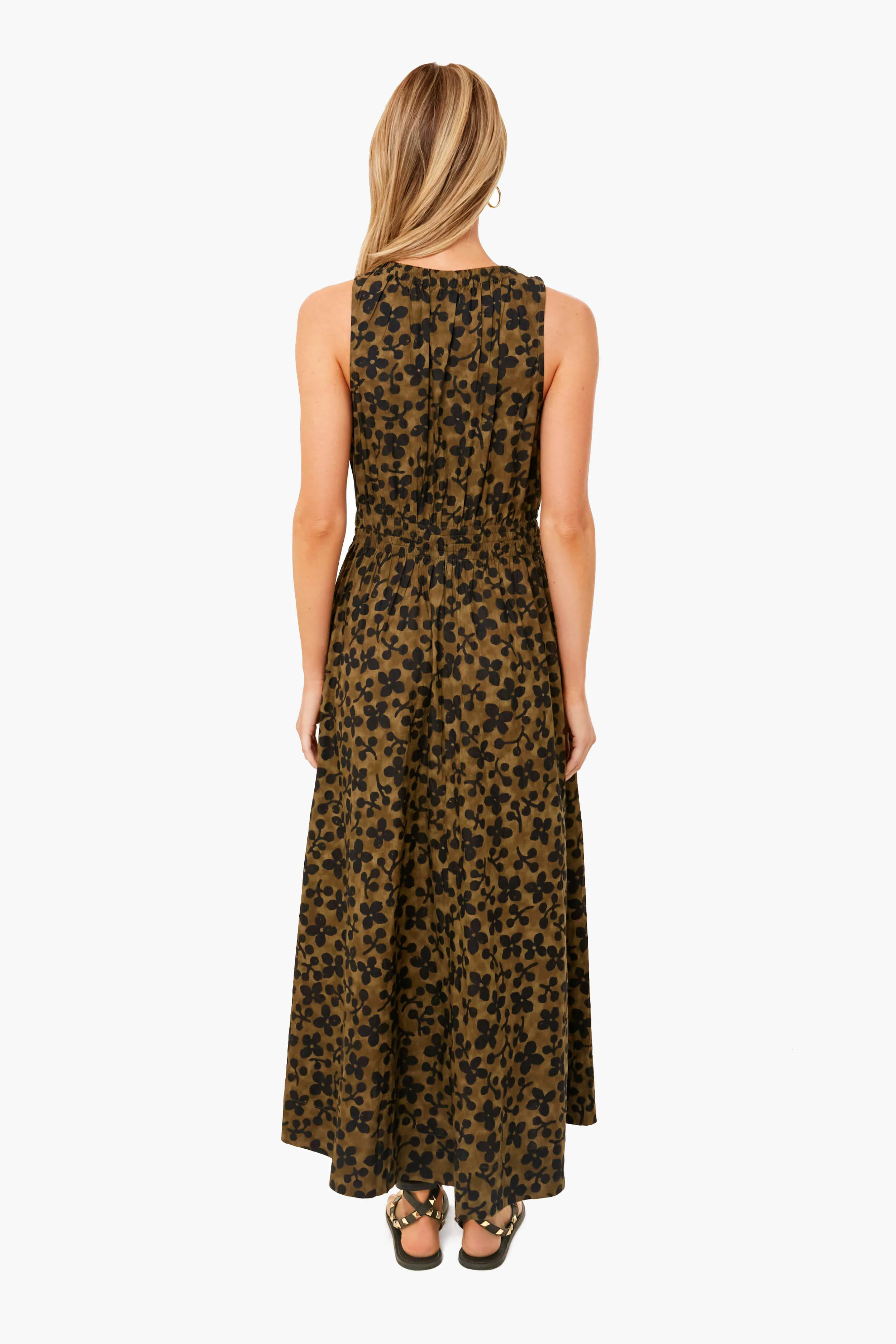 Resist Floral Olive Bali Tank Dress - Image 4