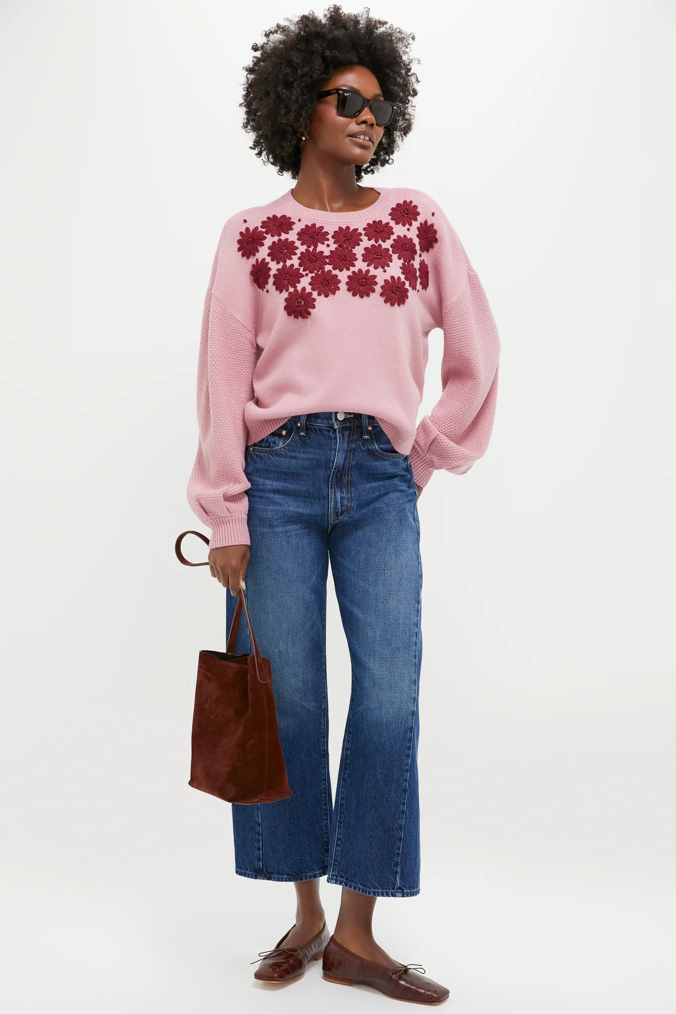 Rose Embroidered Floral Francine Sweater - Image 2